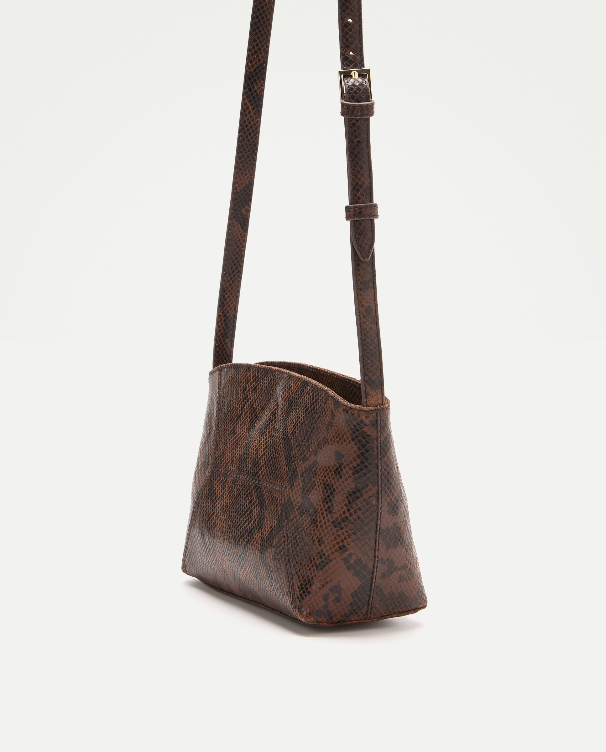 Bandolera en piel de napa - Latouche - Marrón Marrón-3