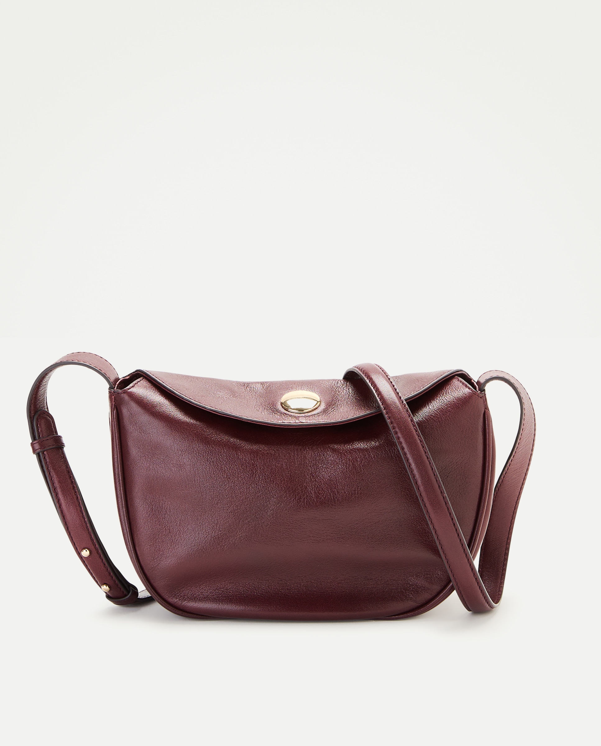 Imagem 0 de Mala Crossbody em Napa Lisa com Fecho Metálico
