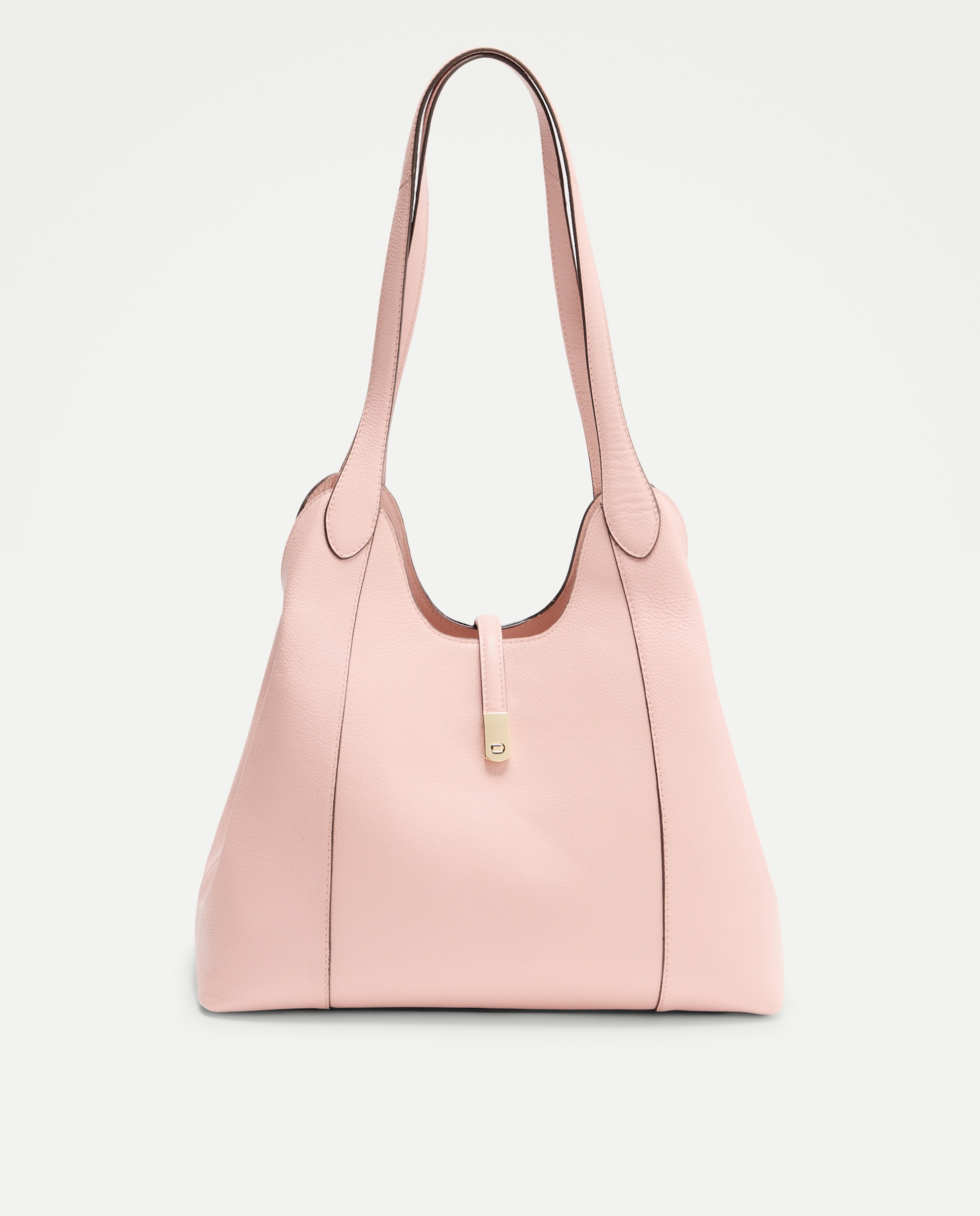 Mala Shopper em Pele com Bolso Triplo Branco-1