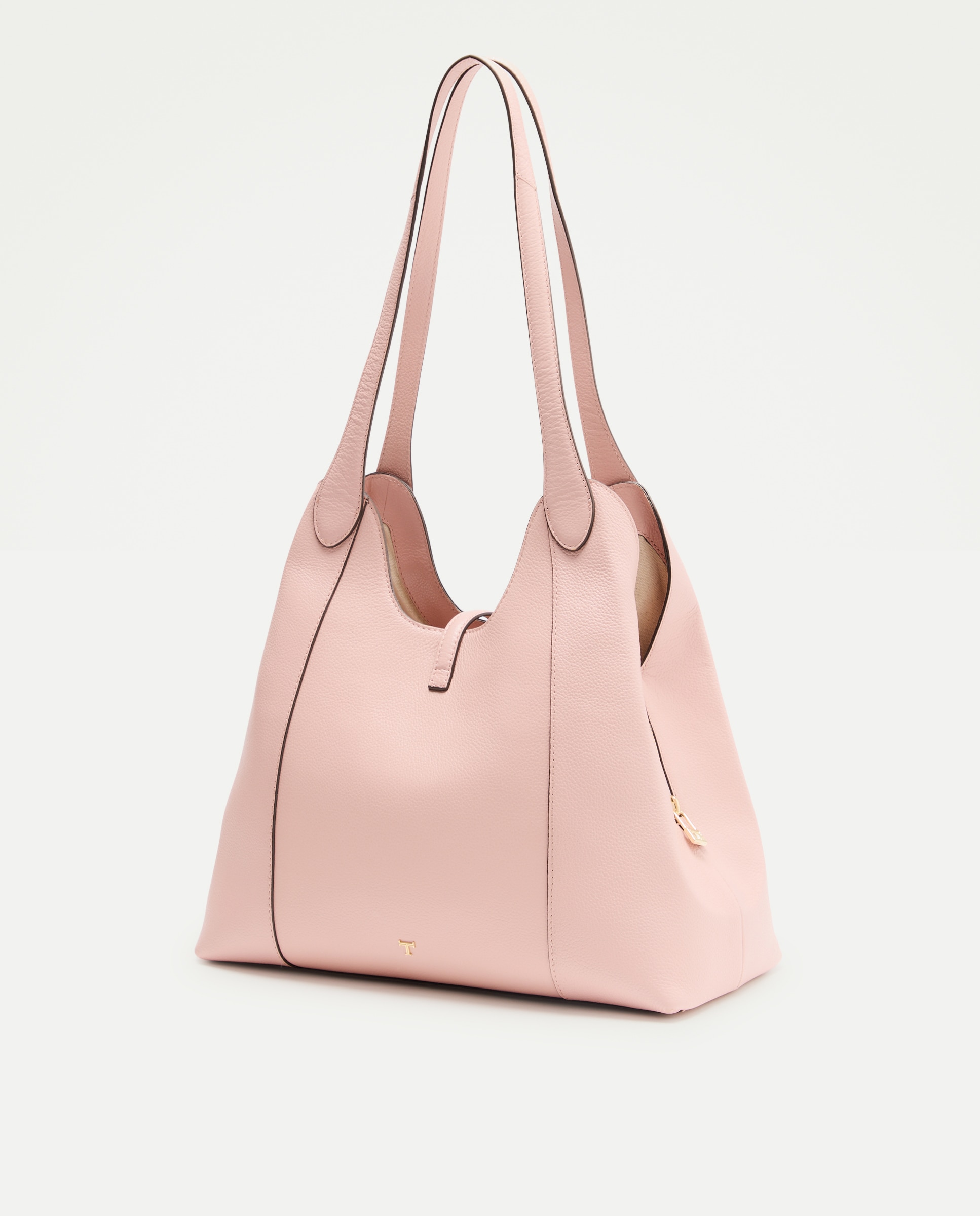 Mala Shopper em Pele com Bolso Triplo Branco-2