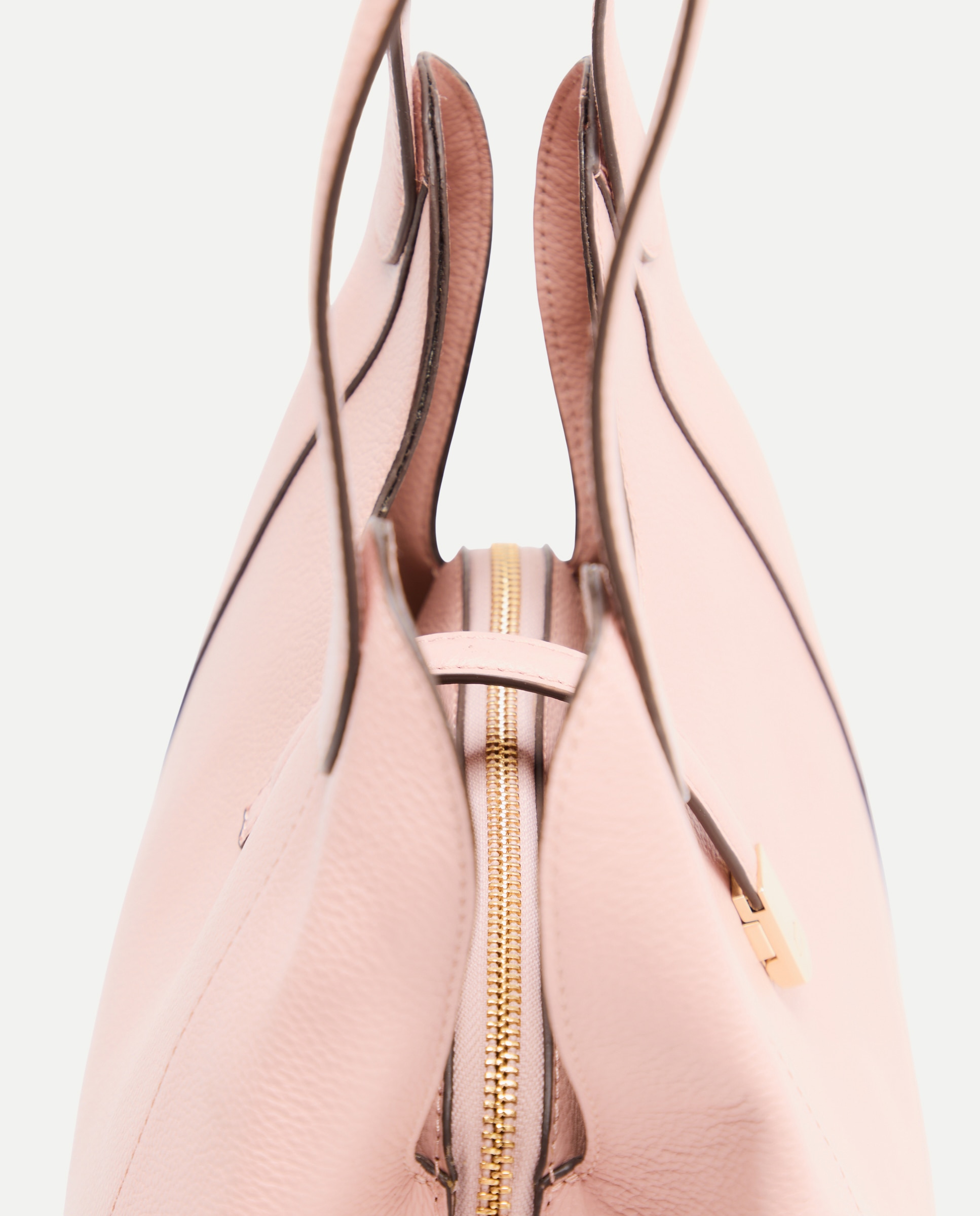 Mala Shopper em Pele com Bolso Triplo Branco-4