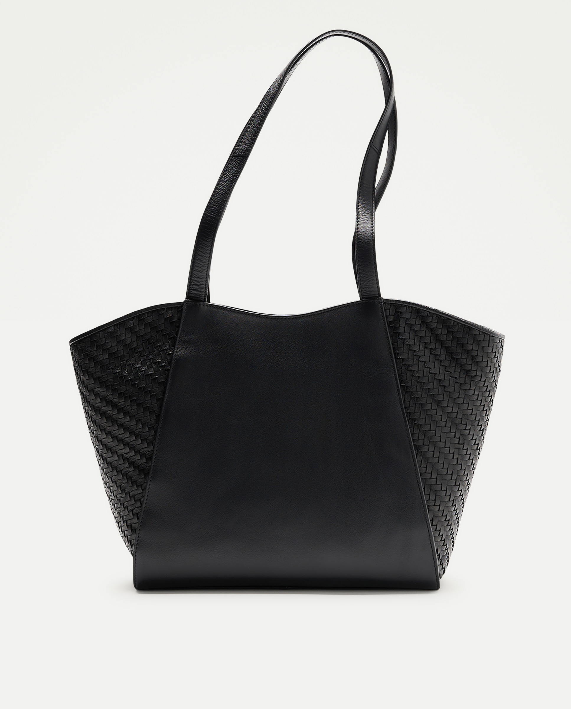 Shopper laterales trenzado piel - Latouche - Negro Negro-1