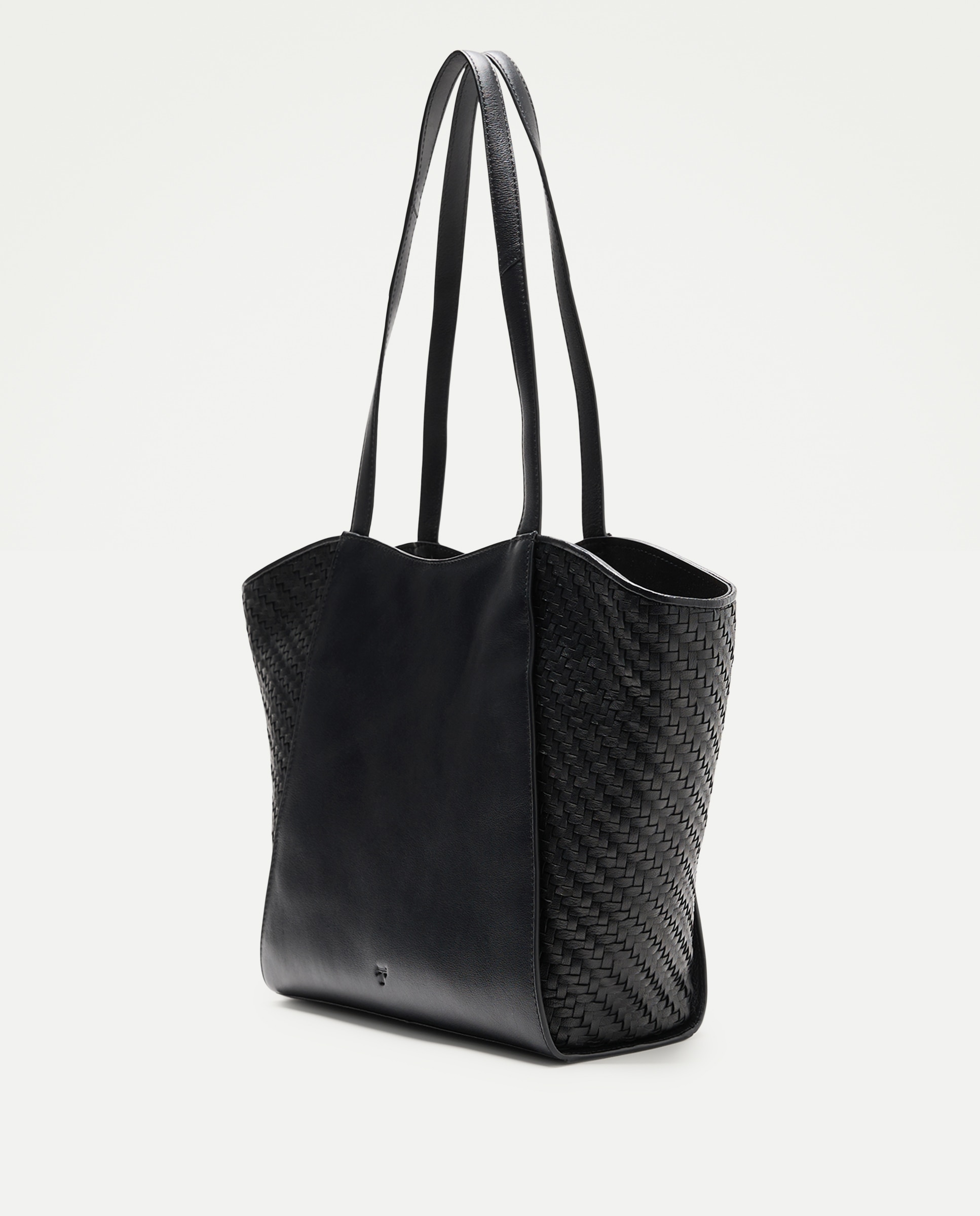 Shopper laterales trenzado piel - Latouche - Negro Negro-2