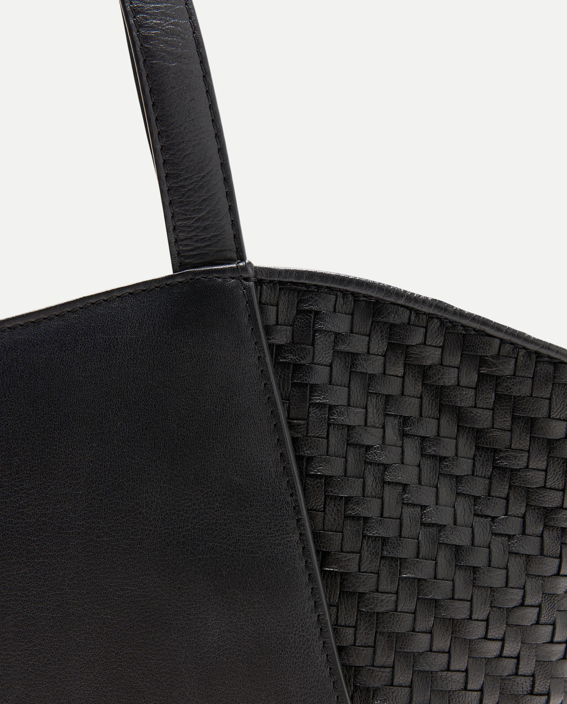 Shopper laterales trenzado piel - Latouche - Negro Negro-4