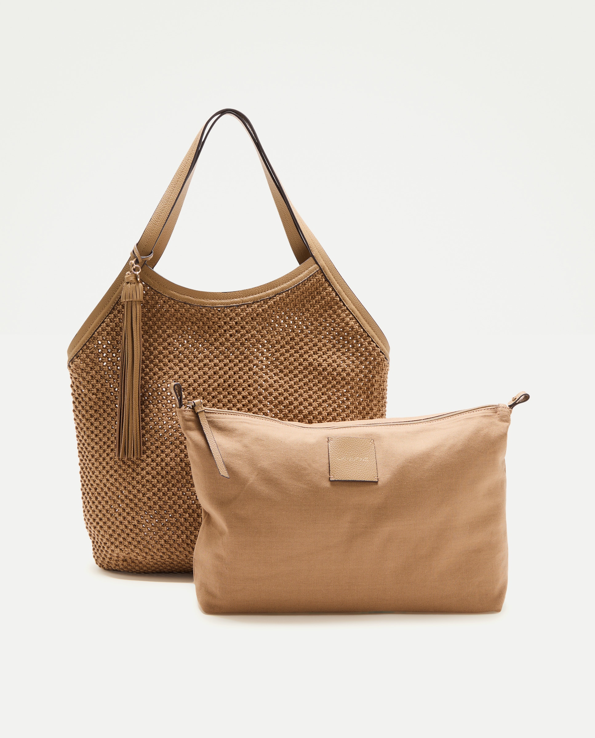 Shopper em Crochet com Pele Verde-3