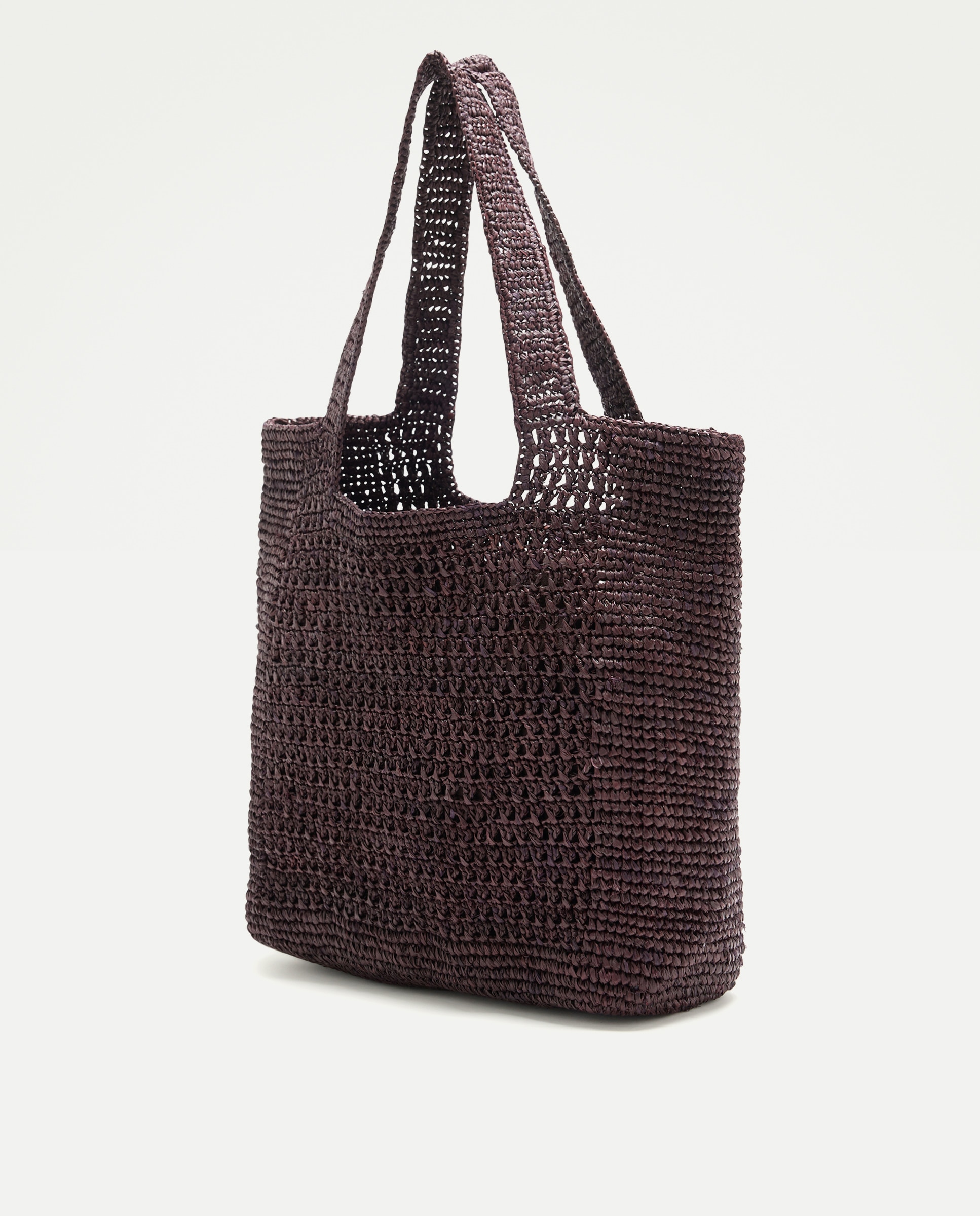 Mala Shopper de Ráfia com Flor Chocolate-2
