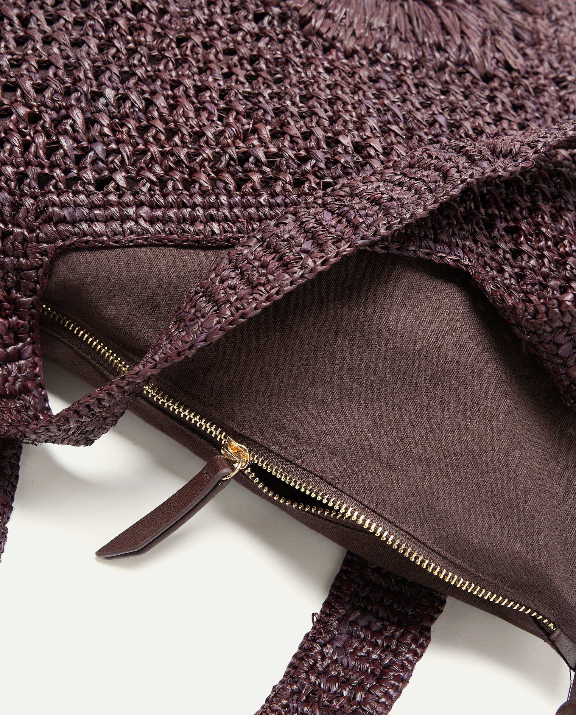 Mala Shopper de Ráfia com Flor Chocolate-5