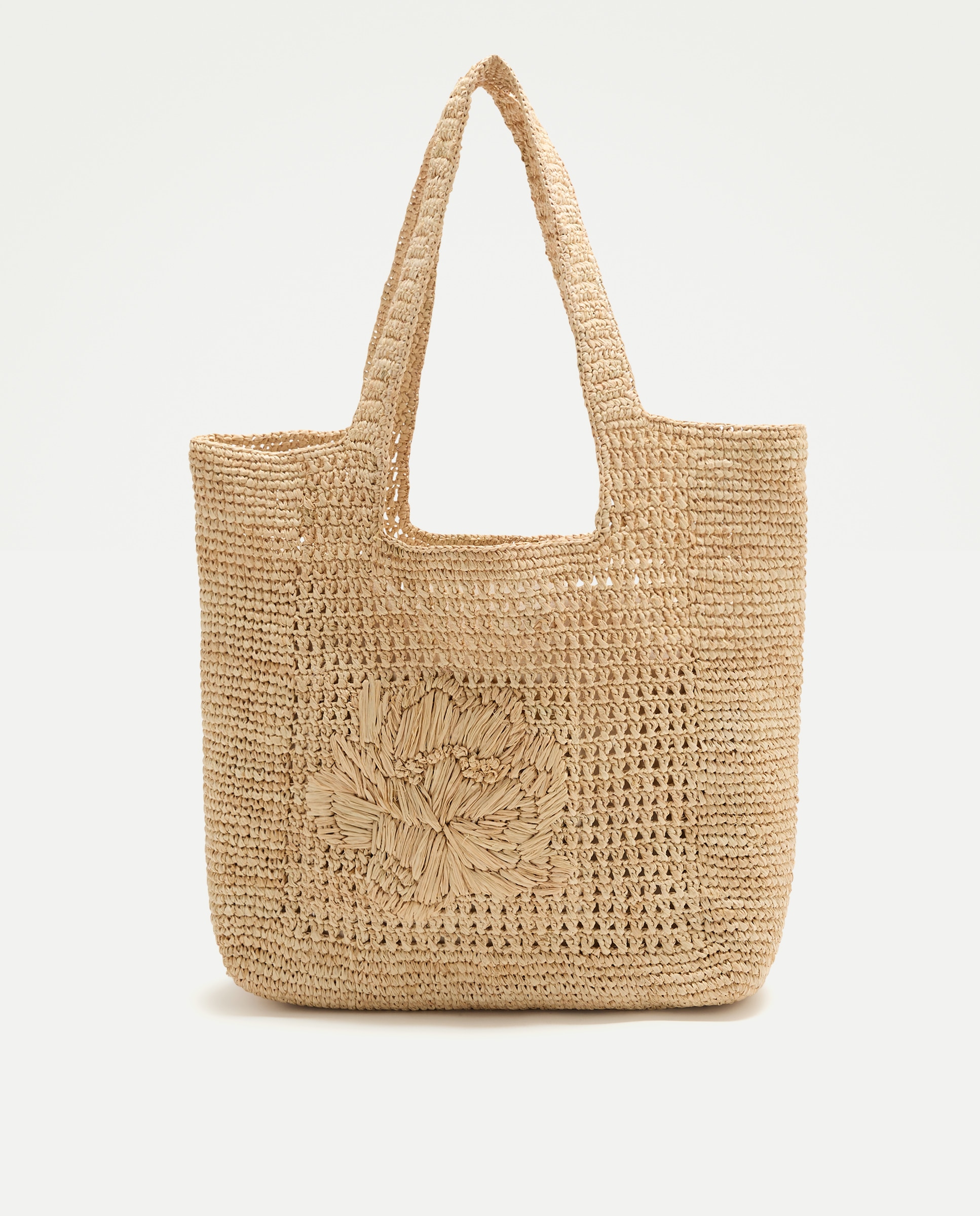 Imagem 0 de Mala Shopper de Ráfia com Flor
