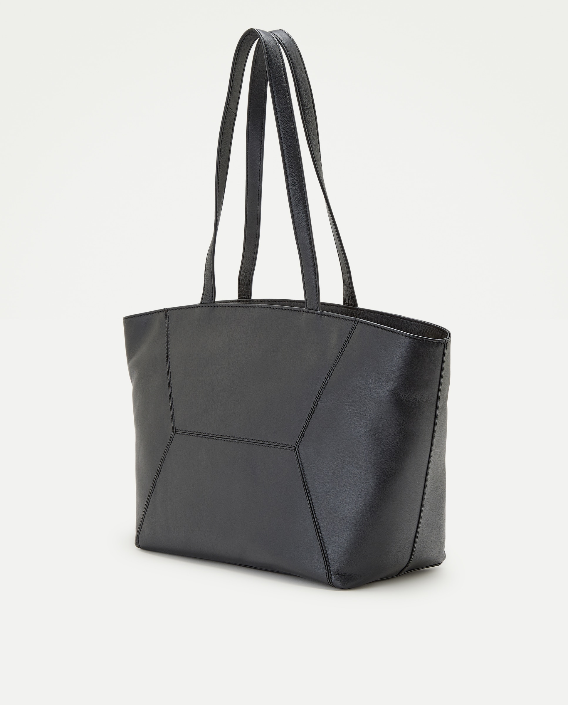 Mala Shopper em Pele Tipo Napa Preto-2