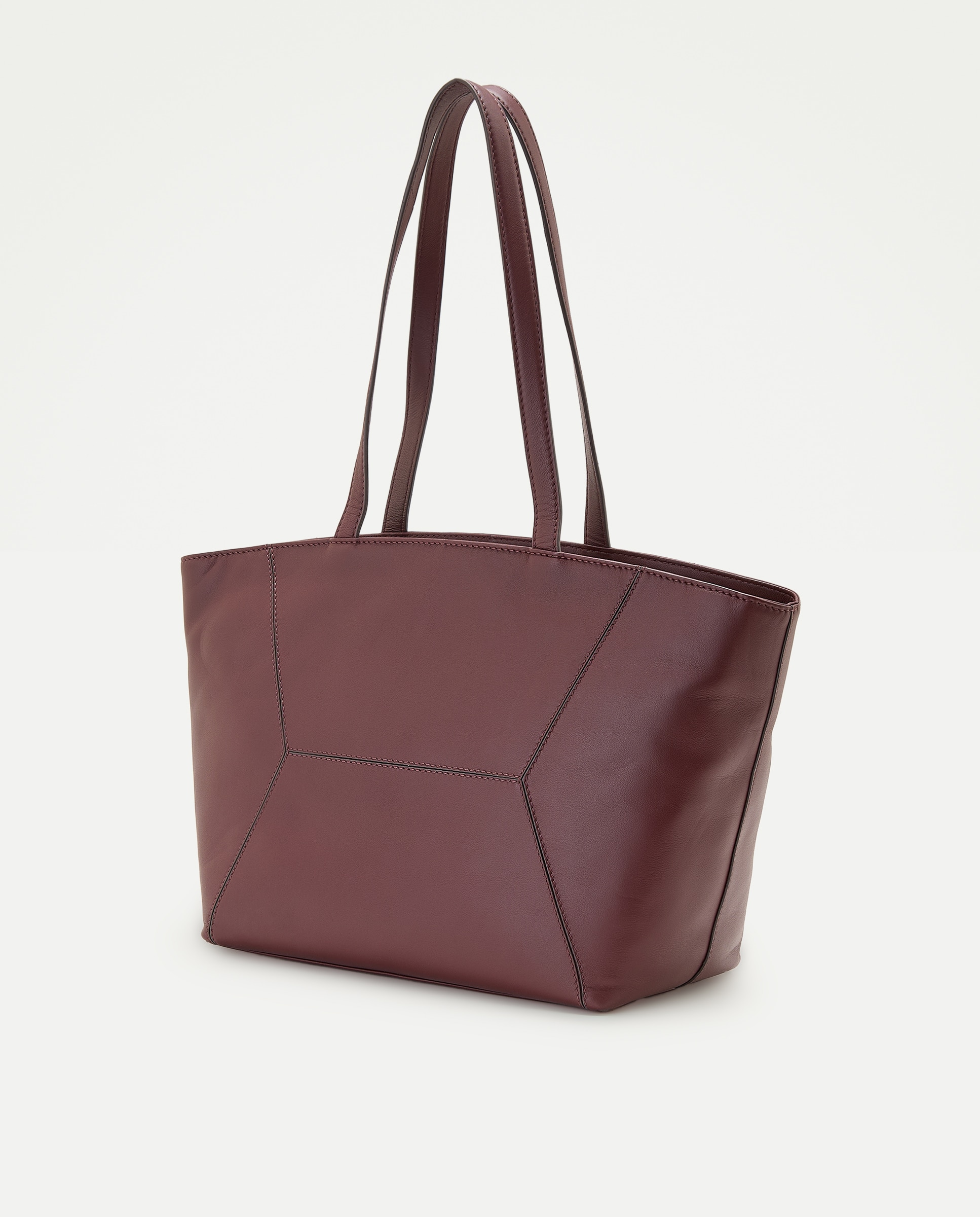 Mala Shopper em Pele Tipo Napa Bordeaux-2