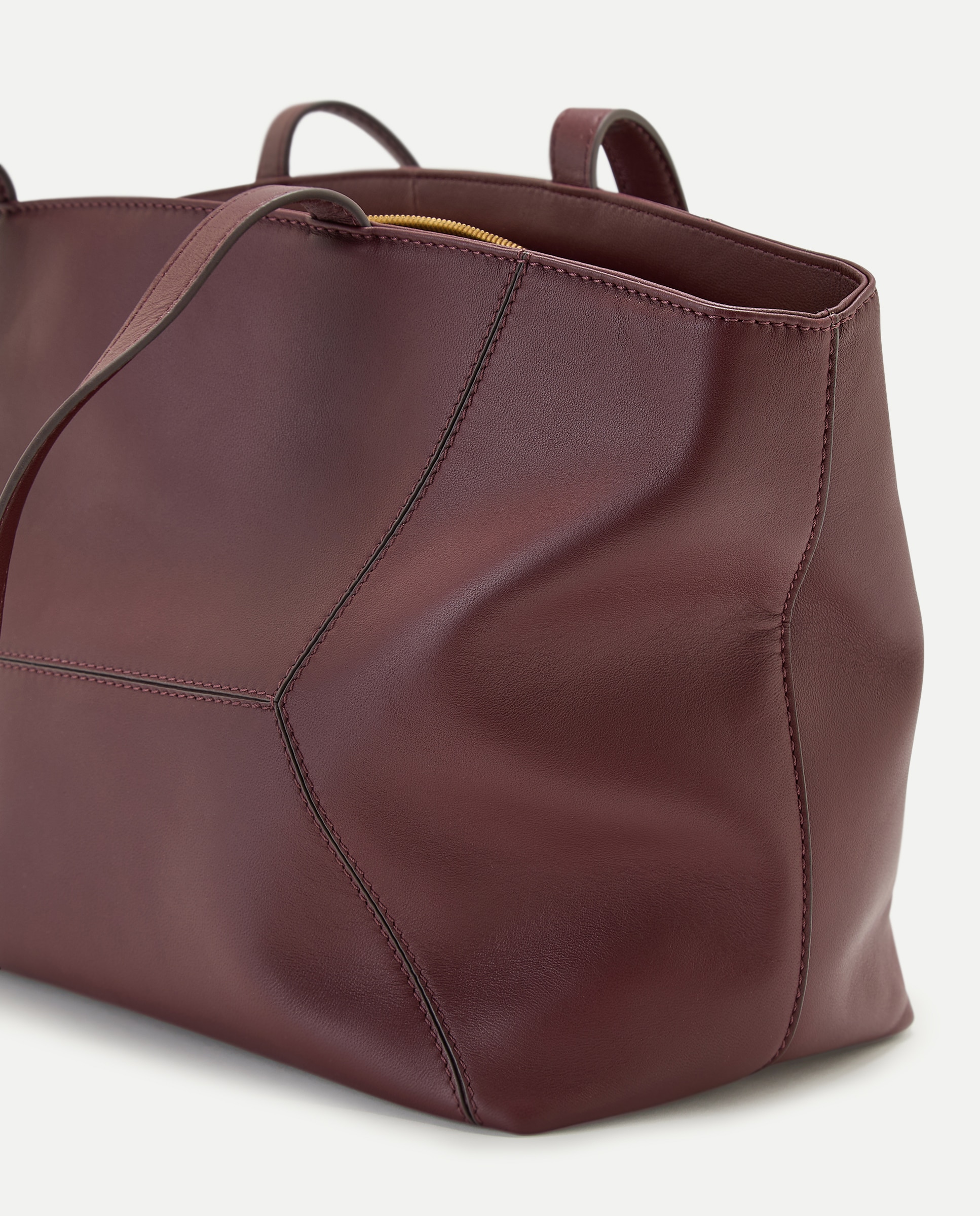 Mala Shopper em Pele Tipo Napa Bordeaux-4