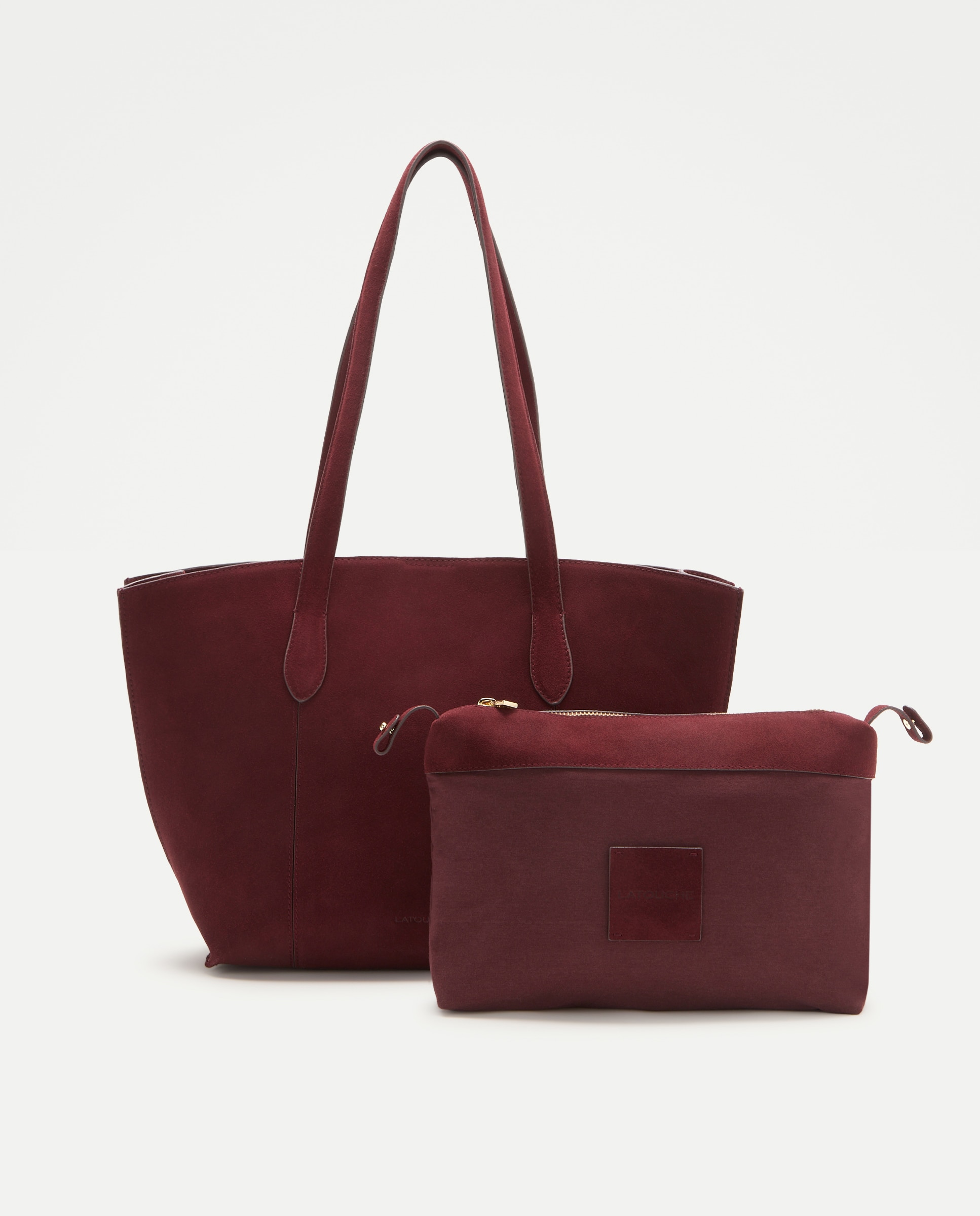 Mala Shopper em Pele Tipo Croute Bordeaux-3