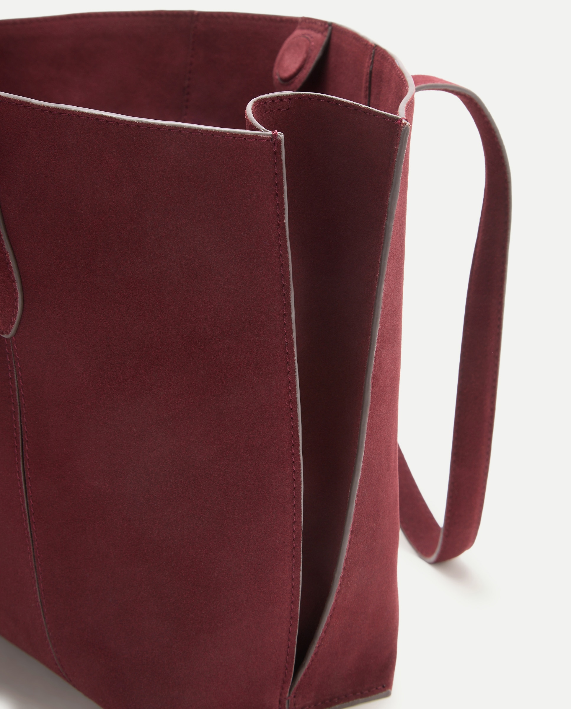Mala Shopper em Pele Tipo Croute Bordeaux-5