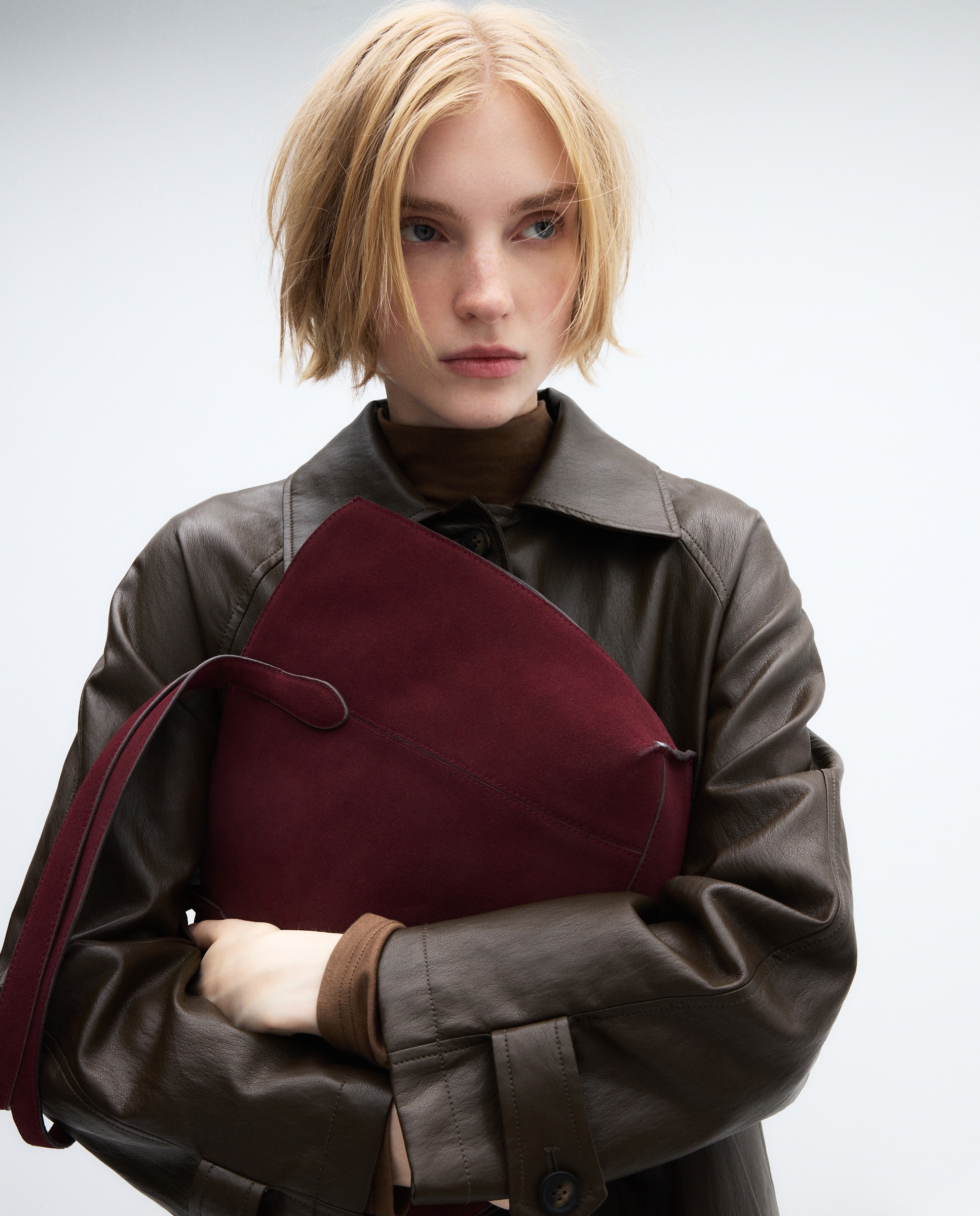 Imagen 6 de Bolso shopper en piel de serraje - Latouche - Burdeos Burdeos
