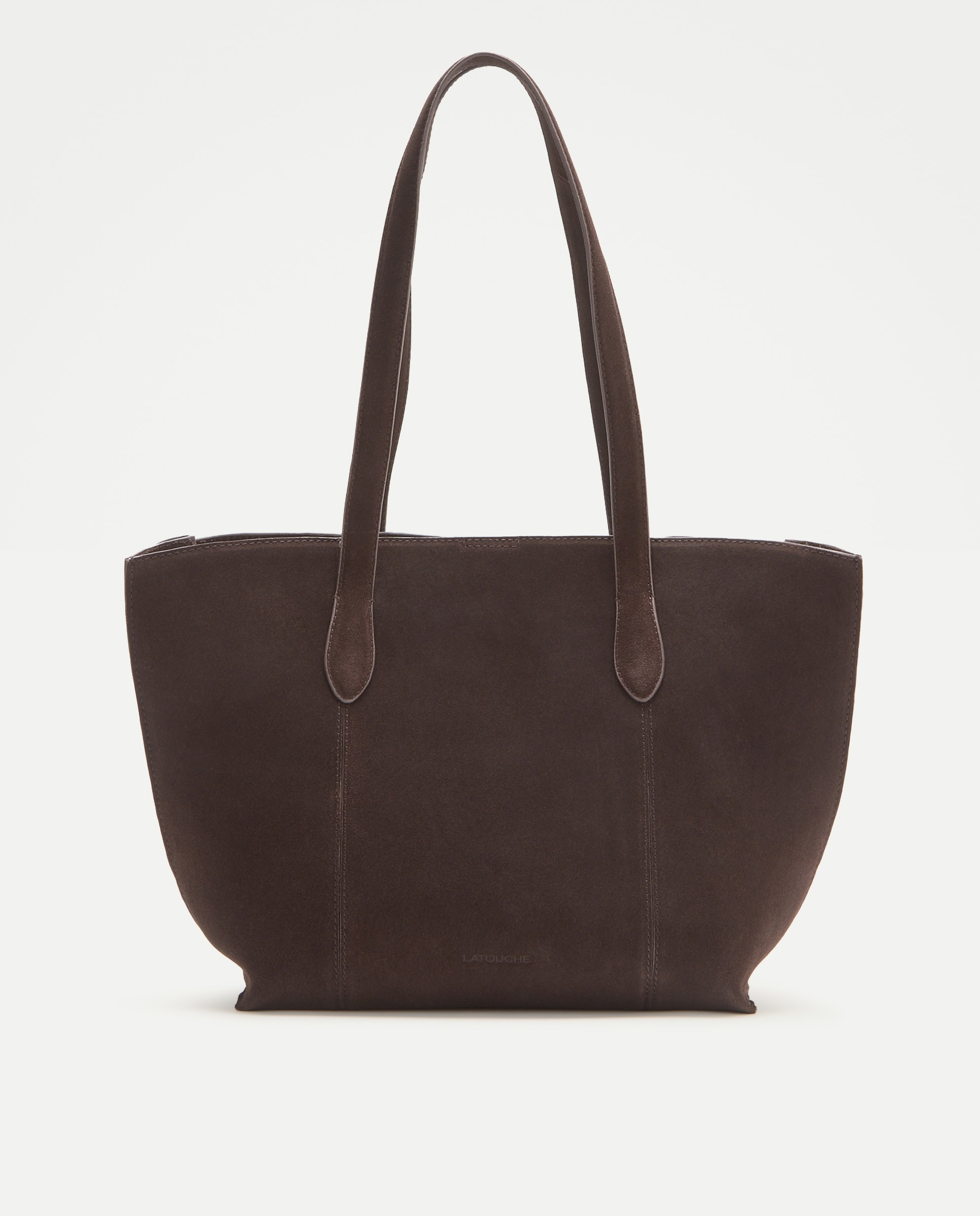 Imagen 1 de Bolso shopper en piel de serraje - Latouche - Chocolate Chocolate