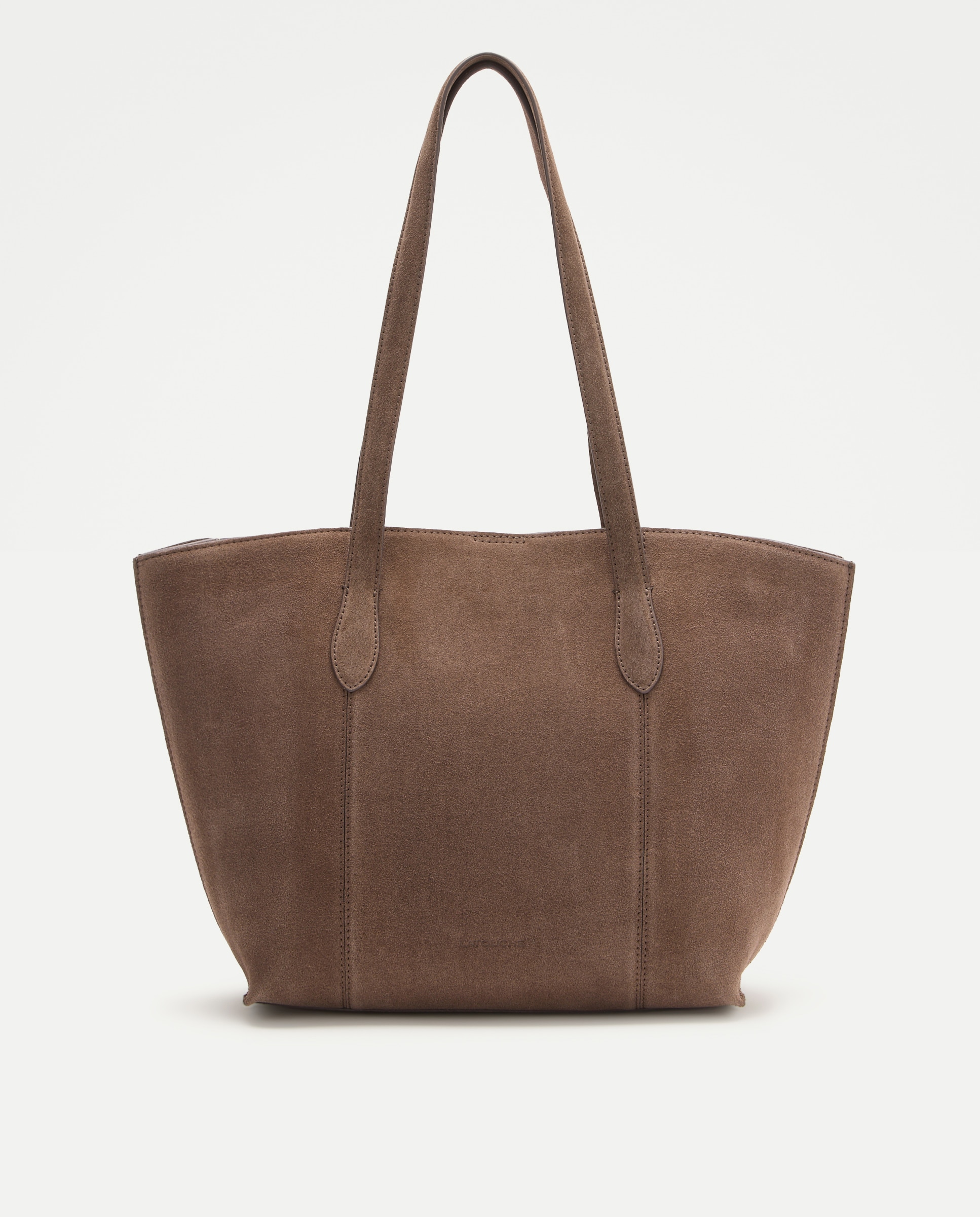Imagen 1 de Bolso shopper en piel de serraje - Latouche - Visón oscuro Visón oscuro