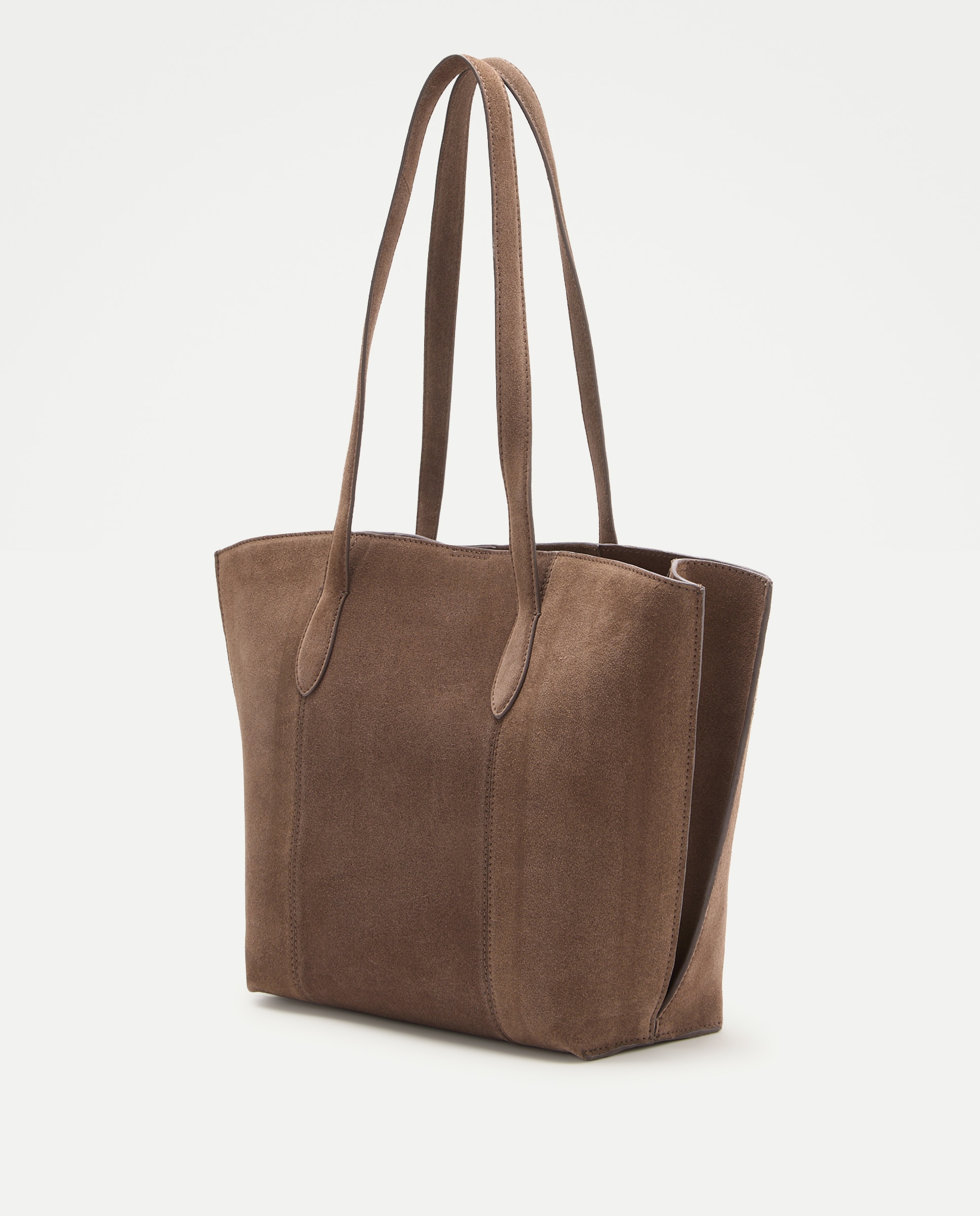 Imagen 2 de Bolso shopper en piel de serraje - Latouche - Visón oscuro Visón oscuro