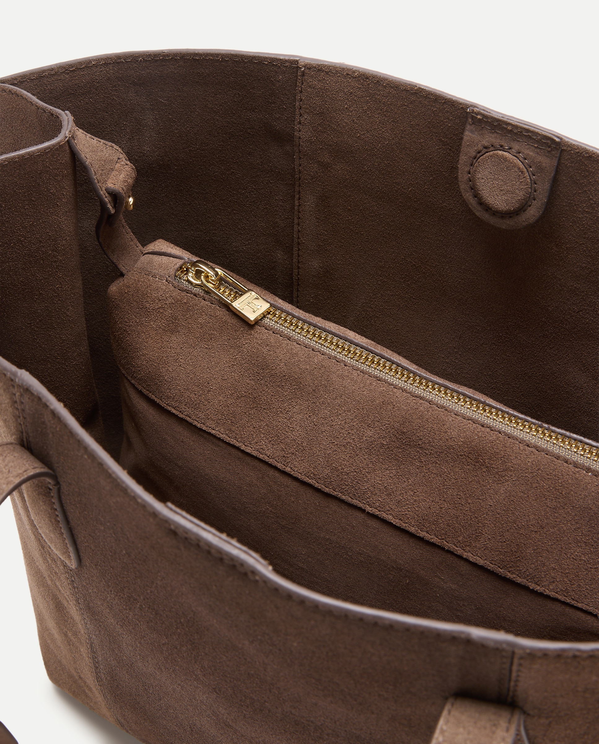Imagen 4 de Bolso shopper en piel de serraje - Latouche - Visón oscuro Visón oscuro