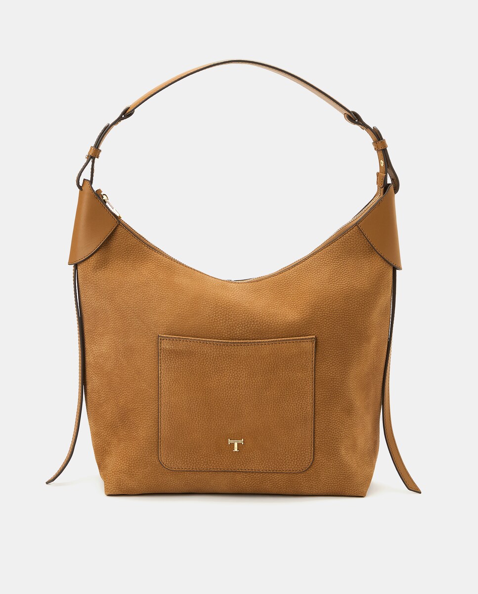 Bolso de hombro de piel con bolsillo delantero · Latouche · El