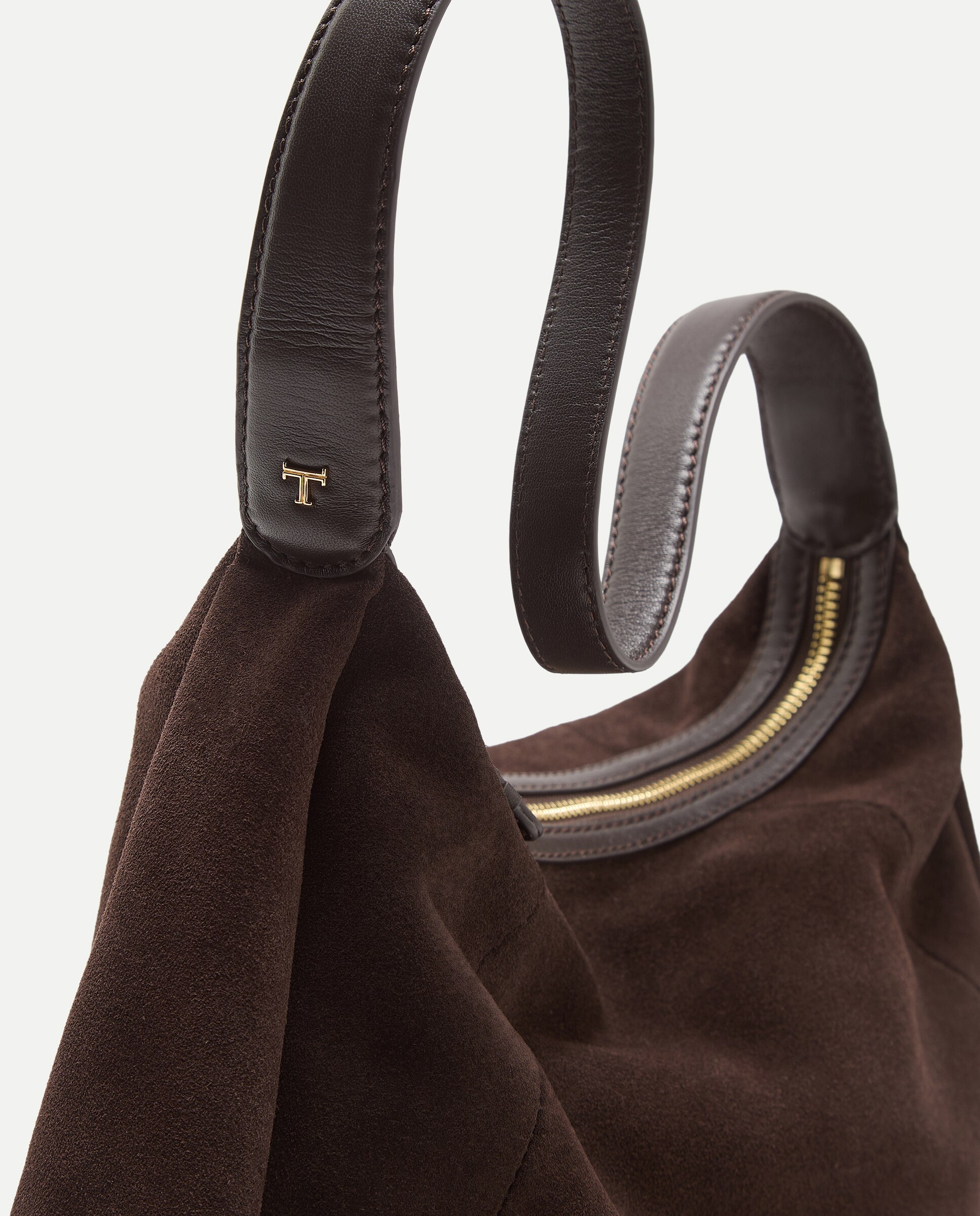 Mala Hobo em Pele e Croute Castanho-3