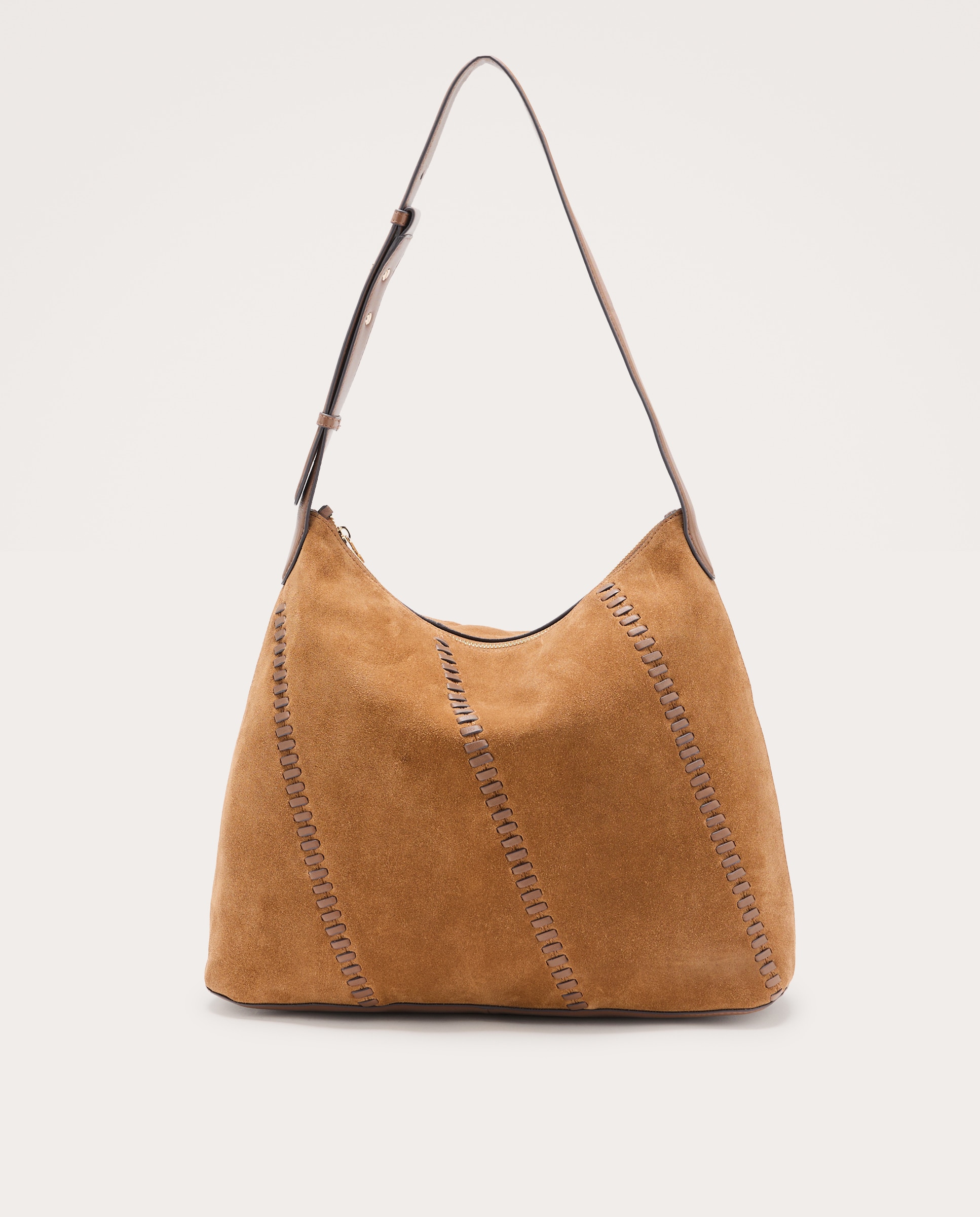 Imagen 1 de Bolso shopper de ante con pasadas piel - Latouche - Tostado Tostado