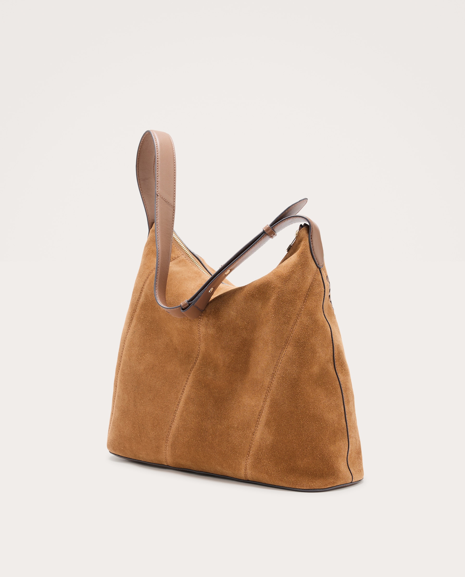 Imagen 2 de Bolso shopper de ante con pasadas piel - Latouche - Tostado Tostado