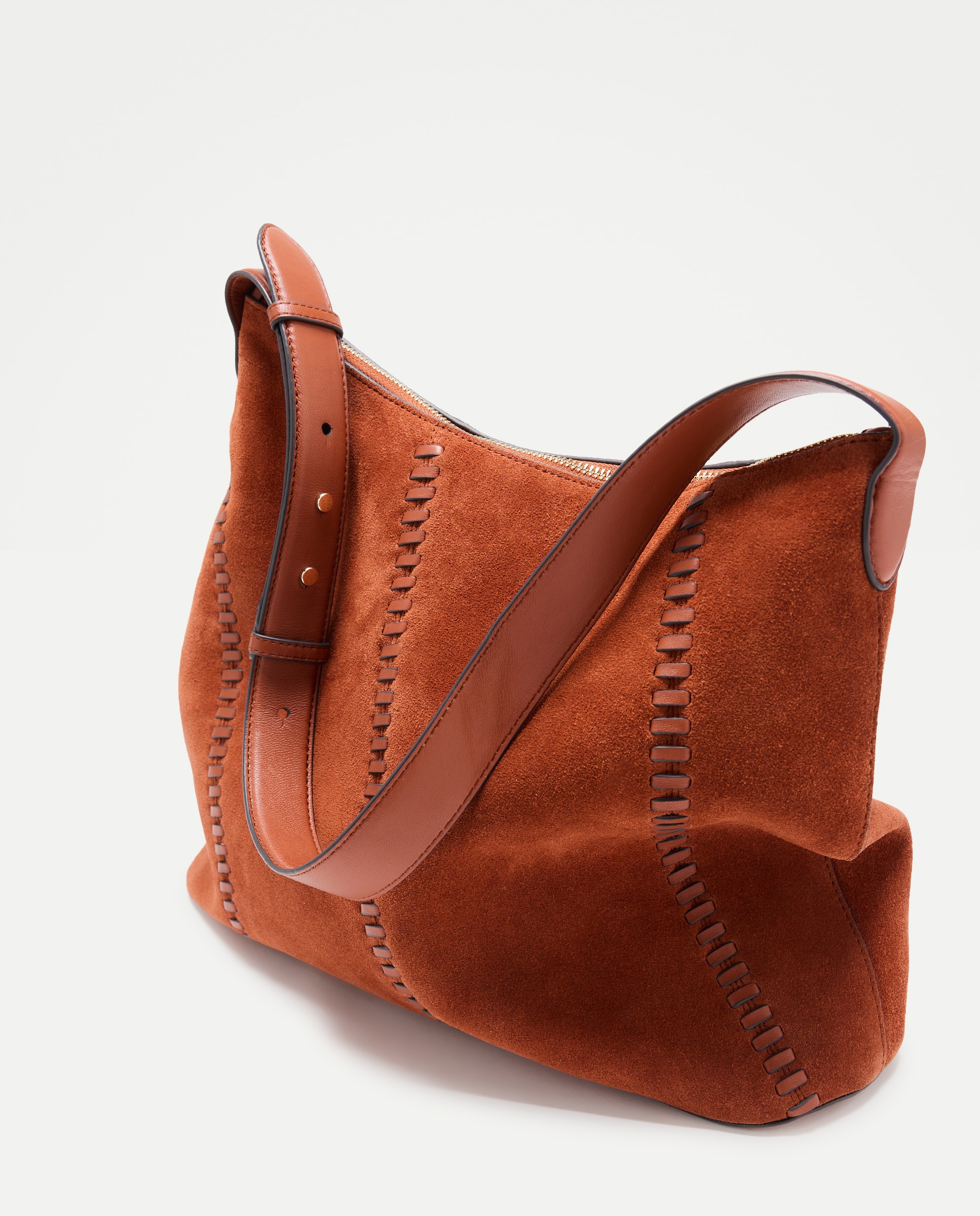 Imagen 4 de Bolso shopper de ante con pasadas piel - Latouche - 770 Terracota 770 Terracota