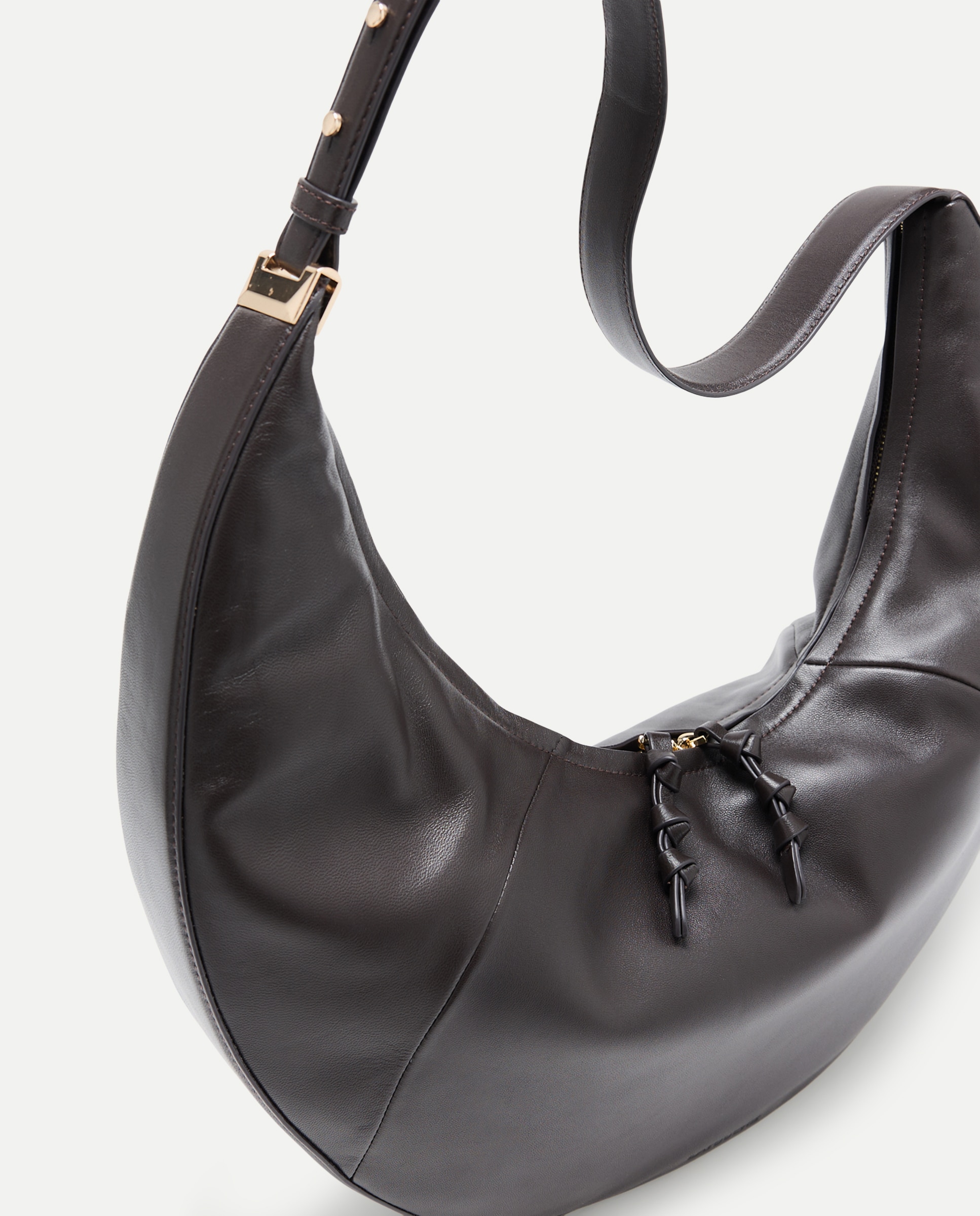 Imagen 3 de Bolso shopper de napa media luna - Latouche - Chocolate Chocolate