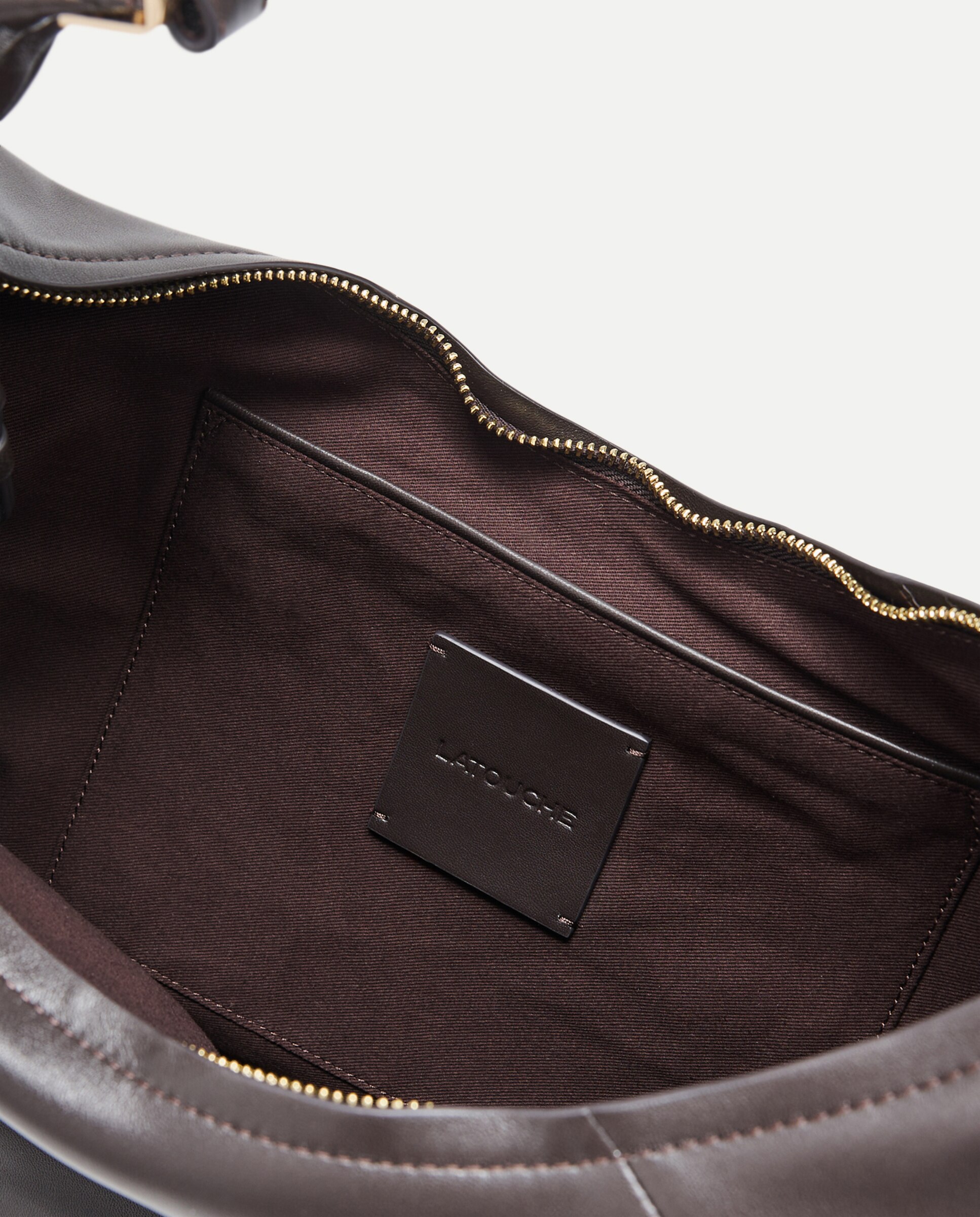 Imagen 4 de Bolso shopper de napa media luna - Latouche - Chocolate Chocolate