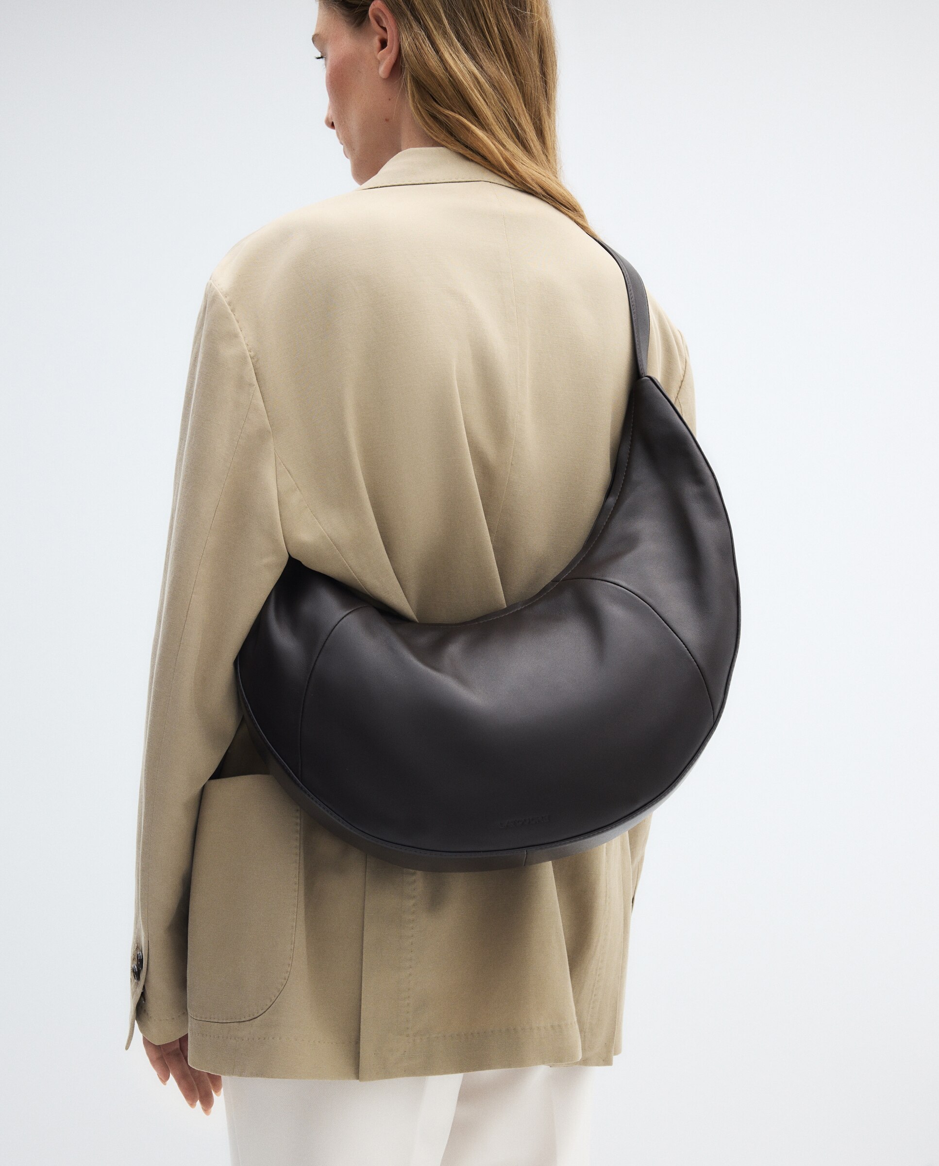 Imagen 6 de Bolso shopper de napa media luna - Latouche - Chocolate Chocolate