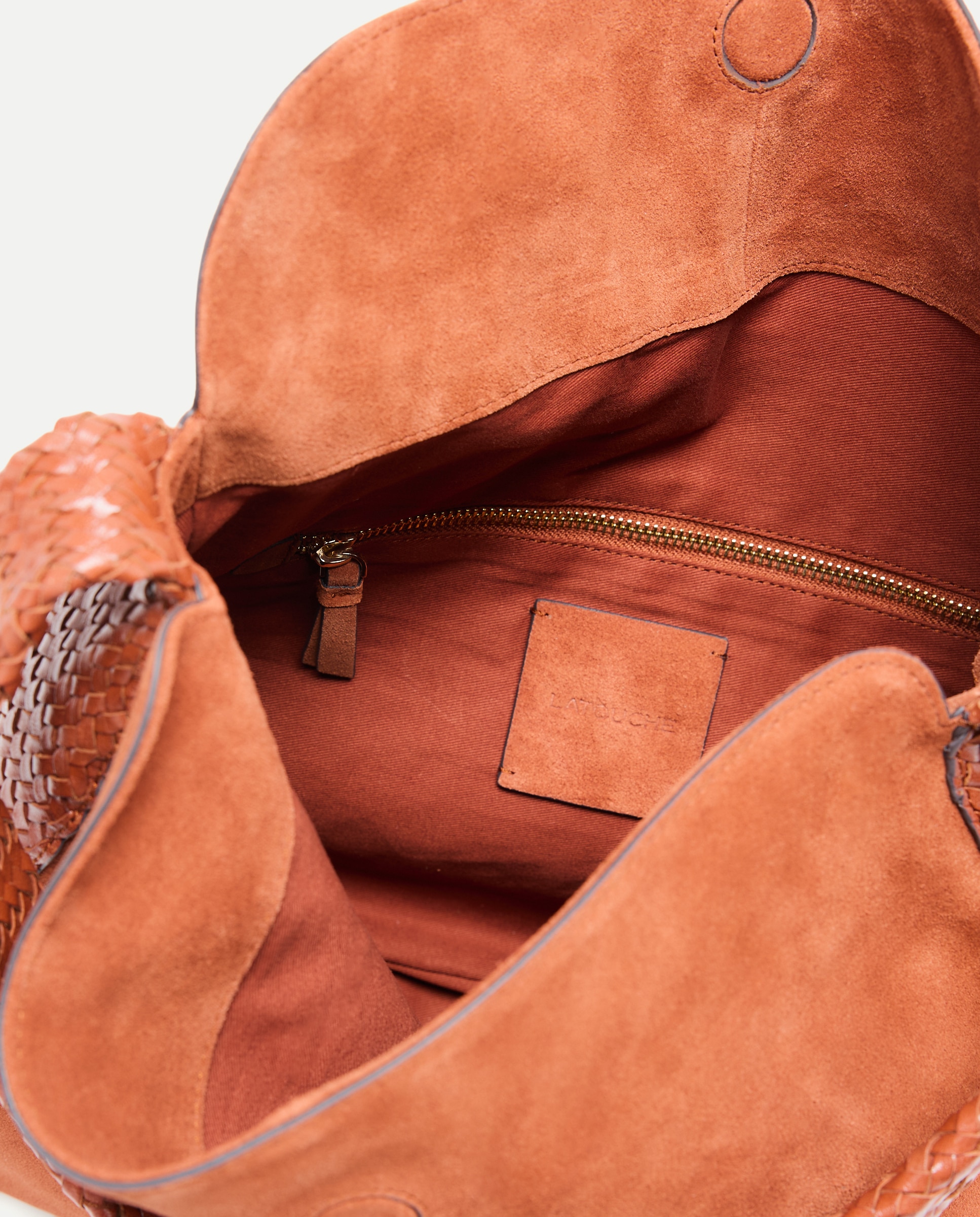 Imagen 4 de Bolso shopper de ante con asa de piel trenzada - Latouche - 770 Terracota 770 Terracota