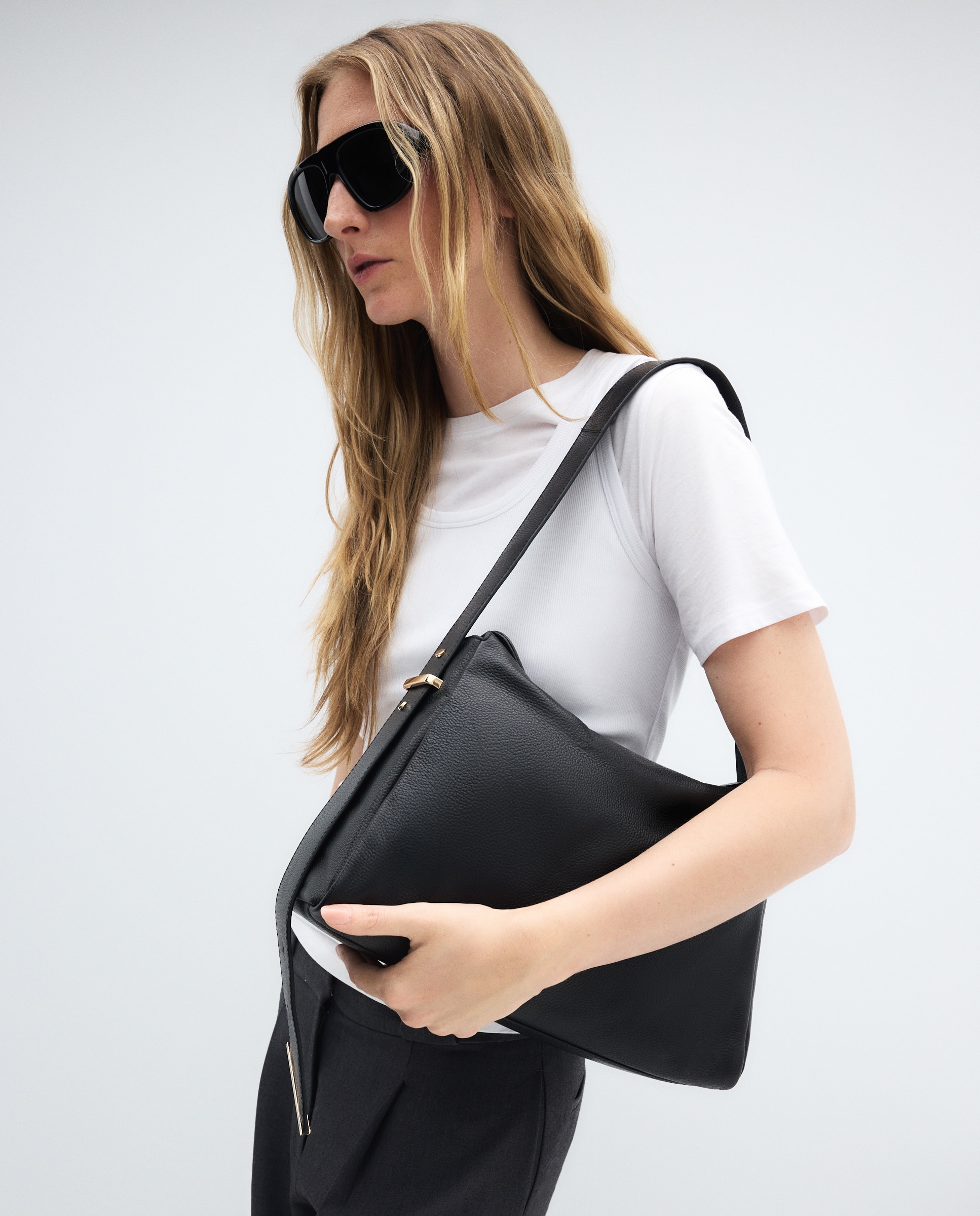 Imagen 6 de Bolso de hombro de piel - Latouche - Negro Negro