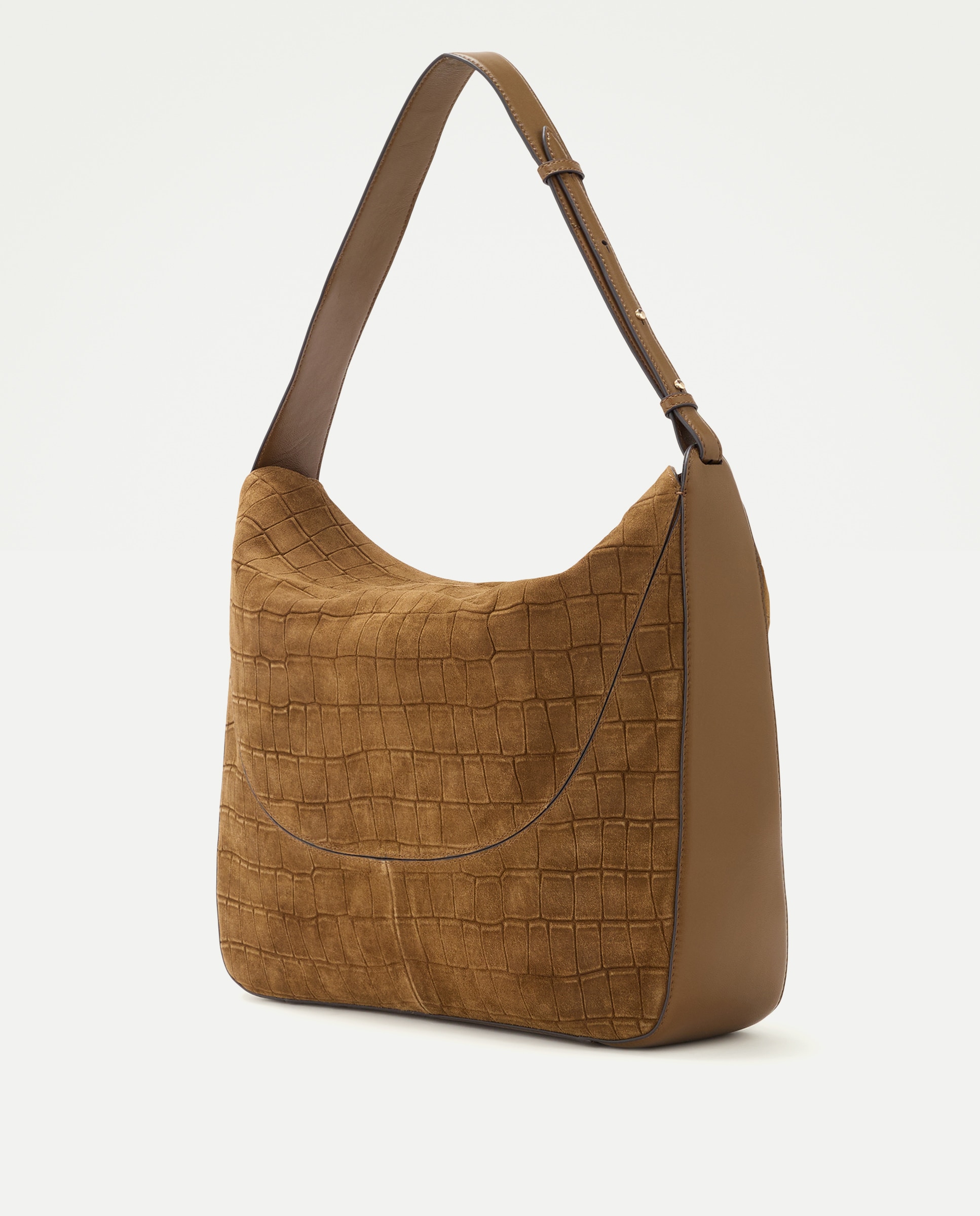Mala Shopper em Croute com Efeito Crocodilo 560 Azeitona-2