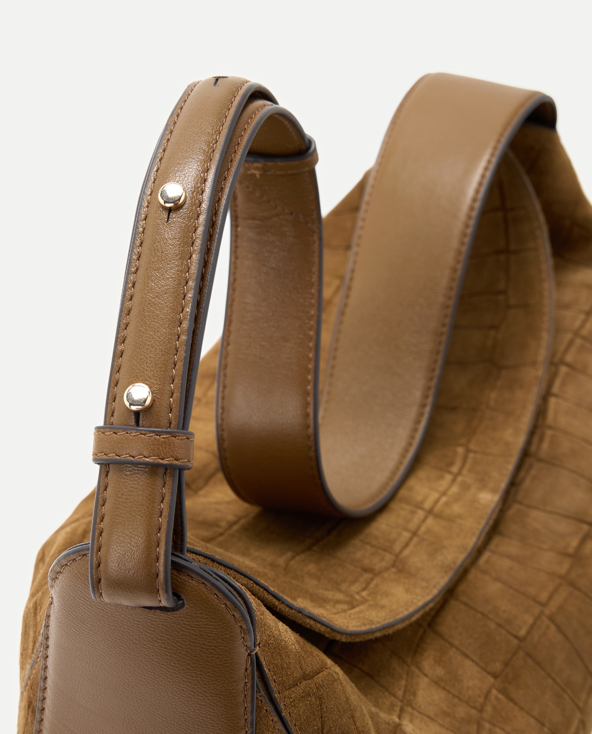 Mala Shopper em Croute com Efeito Crocodilo 560 Azeitona-3