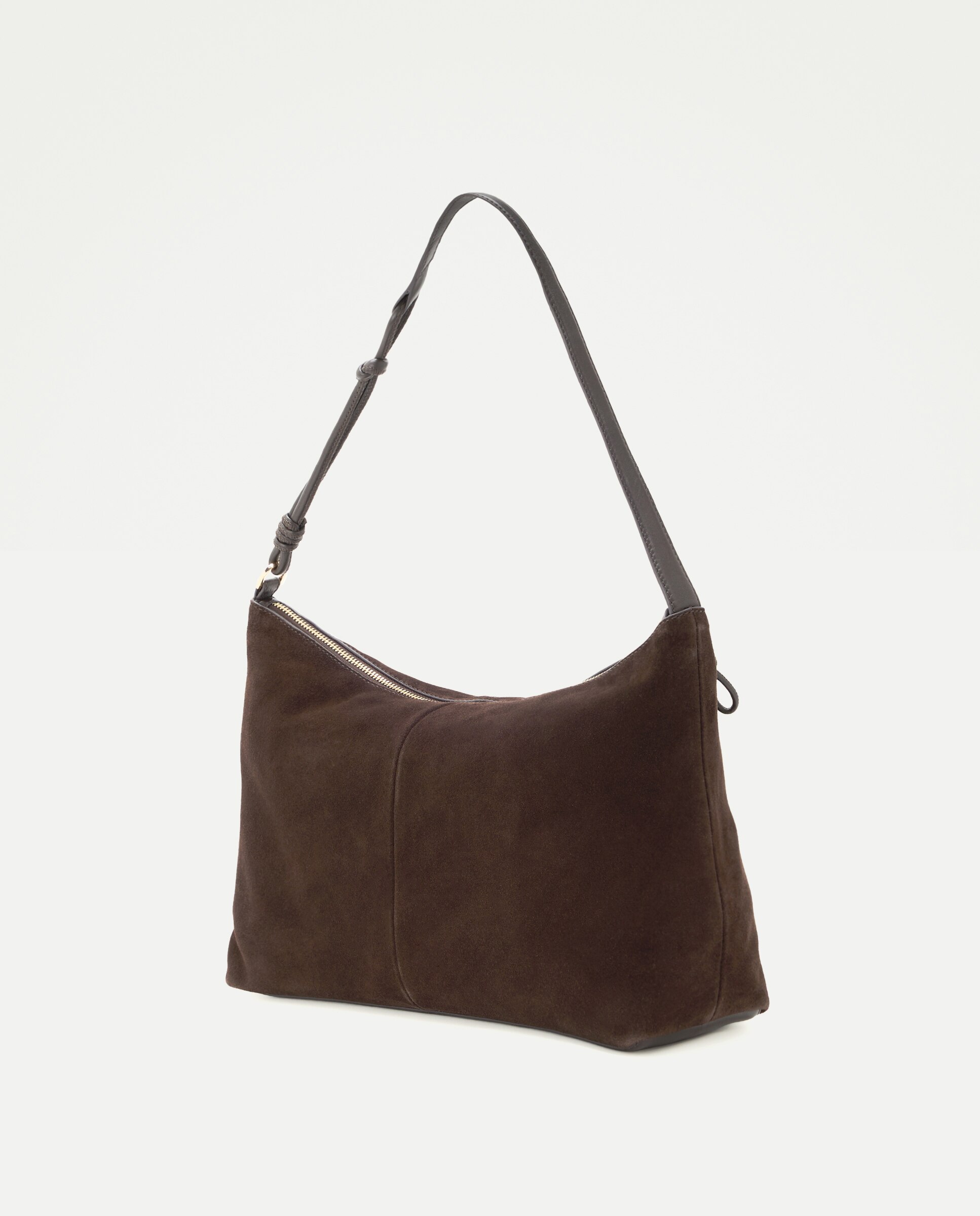 Imagen 2 de Bolso de hombro de piel de sarraje con detalle nudos - Latouche - Chocolate Chocolate