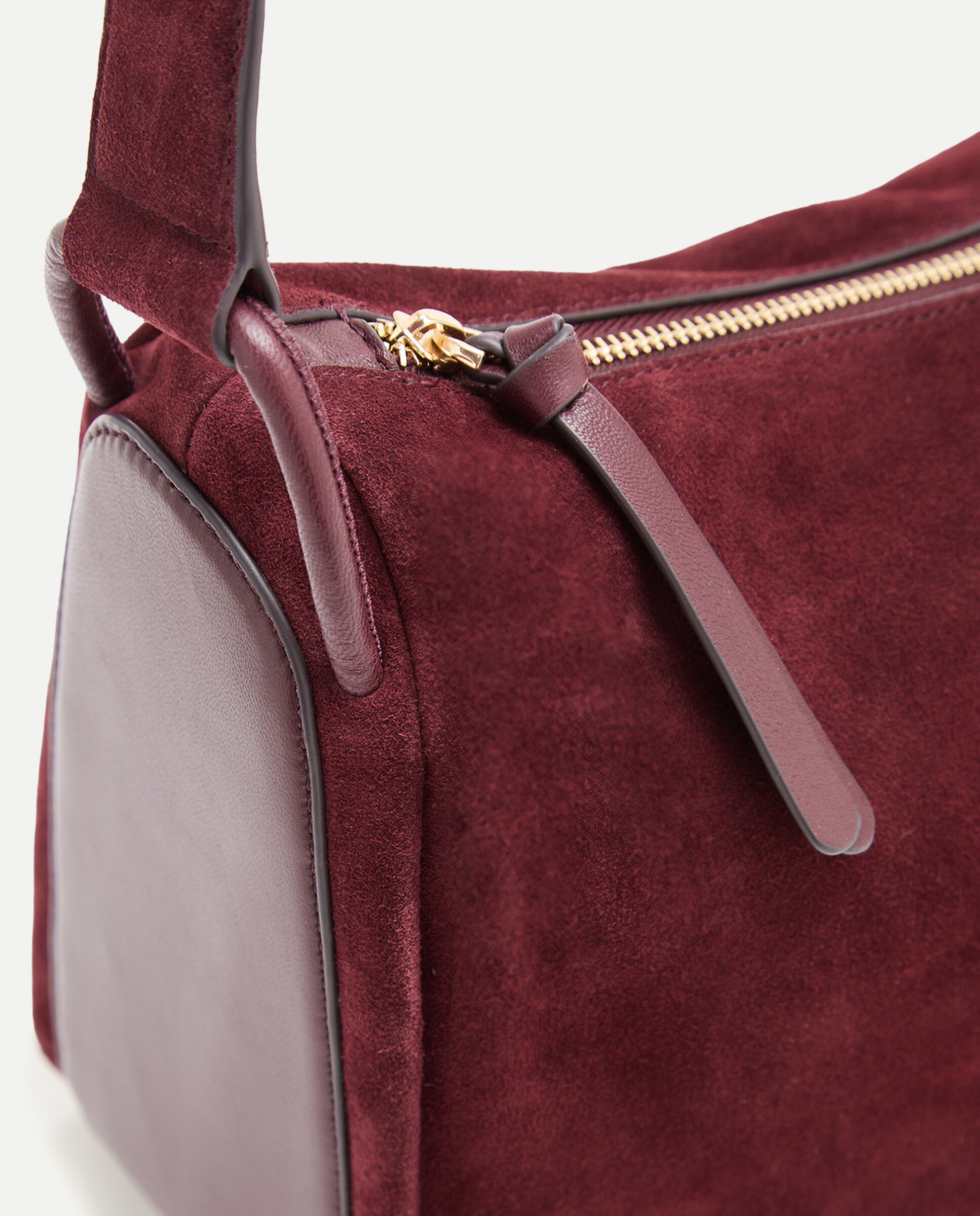 Bolso de hombro en piel de serraje - Latouche - Burdeos Burdeos-3