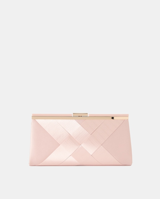 Imagen 0 de Clutch brillo con broche de bambú