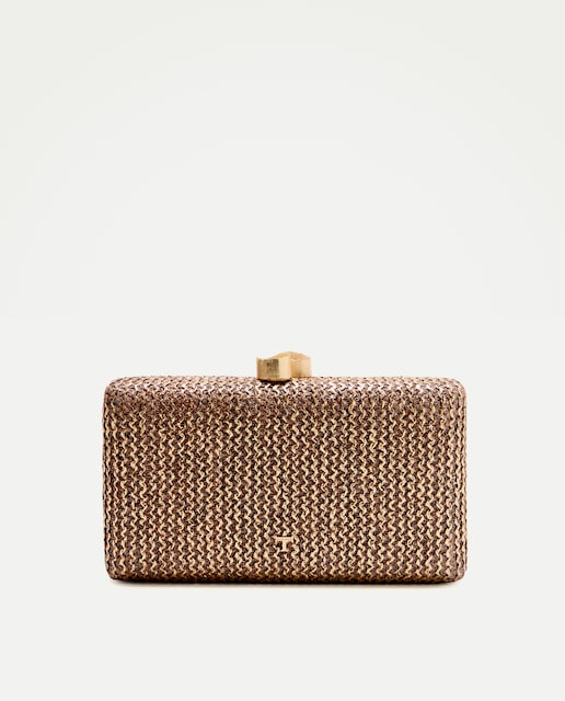 Clutch brillo broche piedra