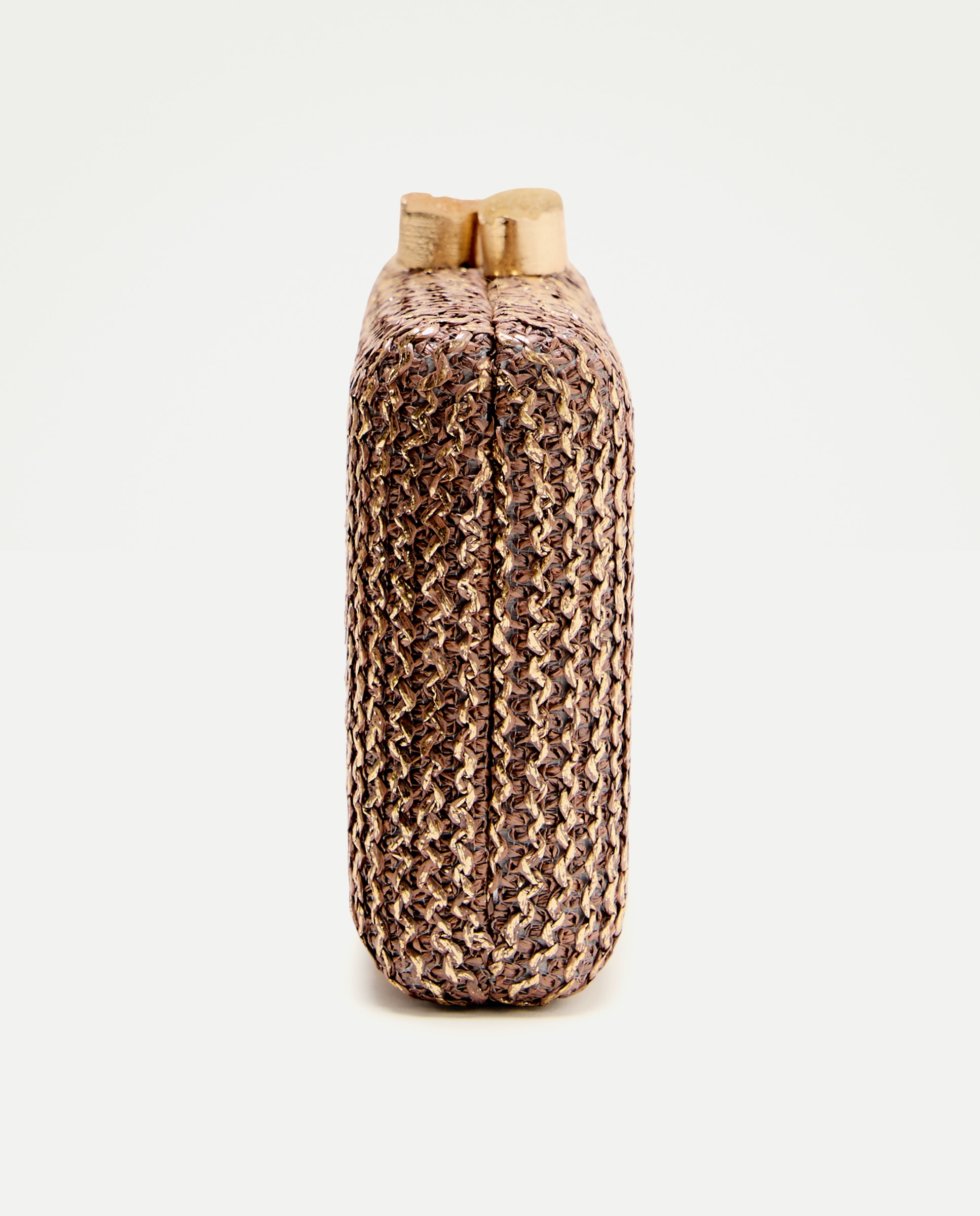 Mala Clutch com Brilho e Pregadeira de Pedra Chocolate-2