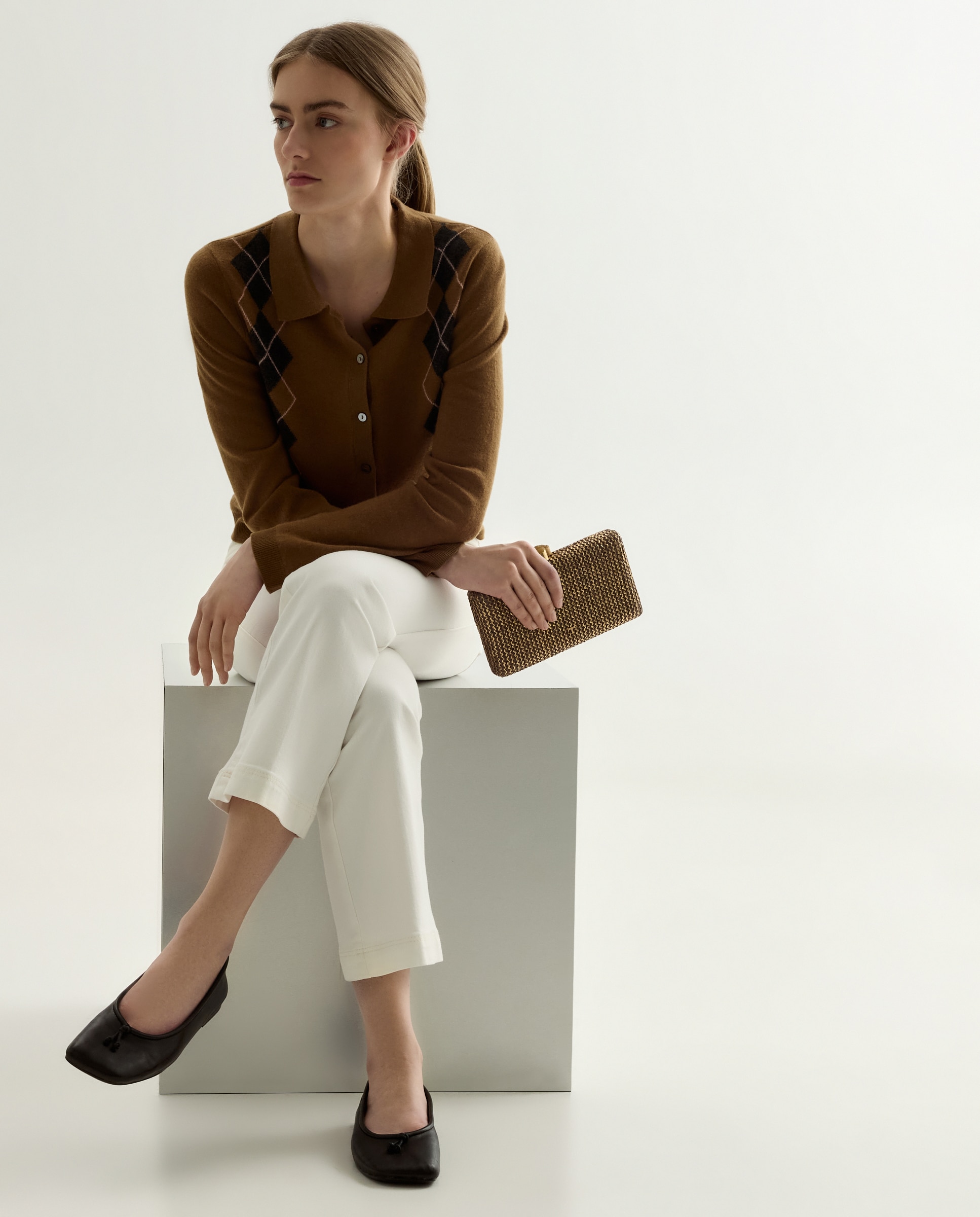 Mala Clutch com Brilho e Pregadeira de Pedra Chocolate-7