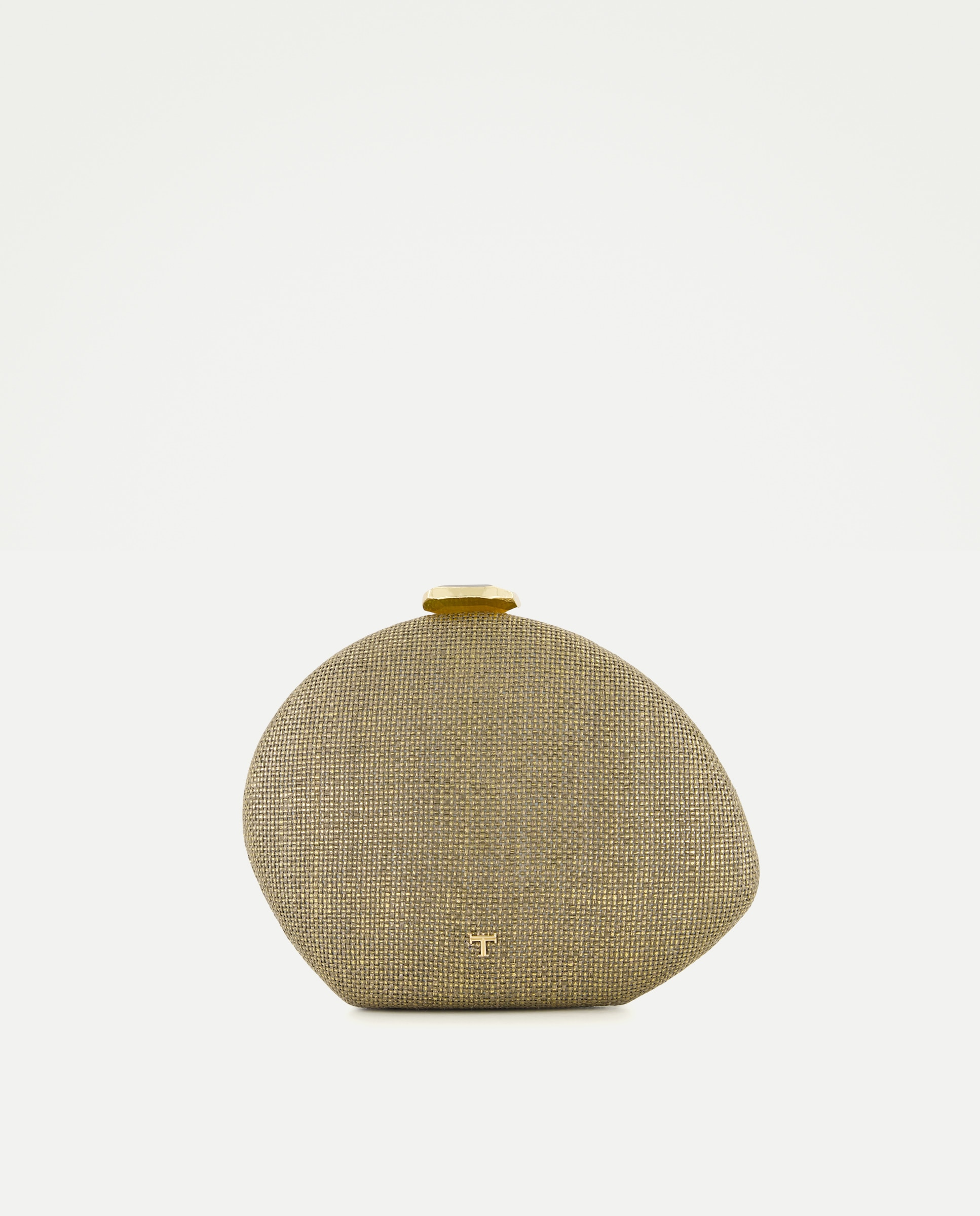 Imagem 0 de Mala Clutch Oval com Joia