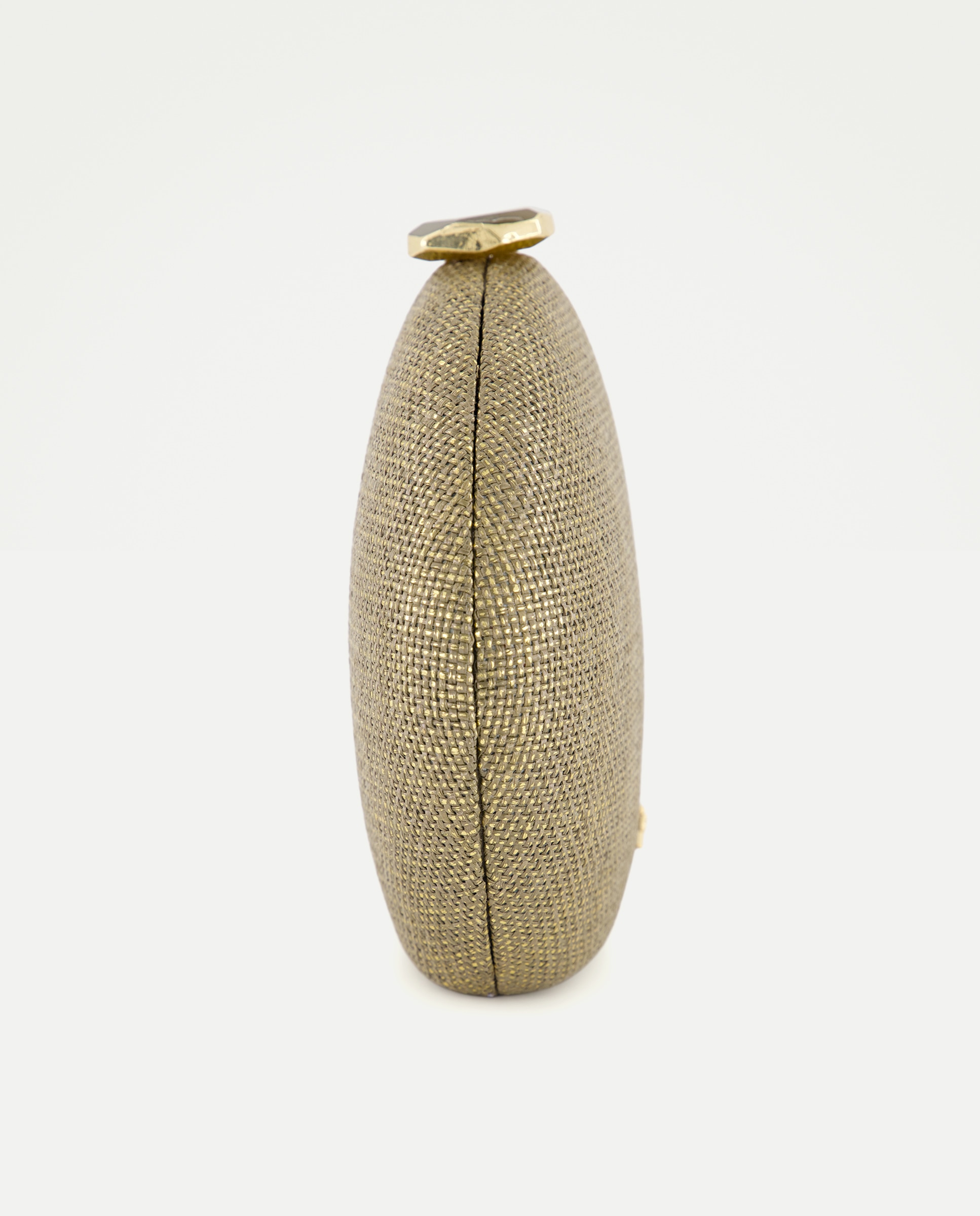Mala Clutch Oval com Joia 370 Ocre-2