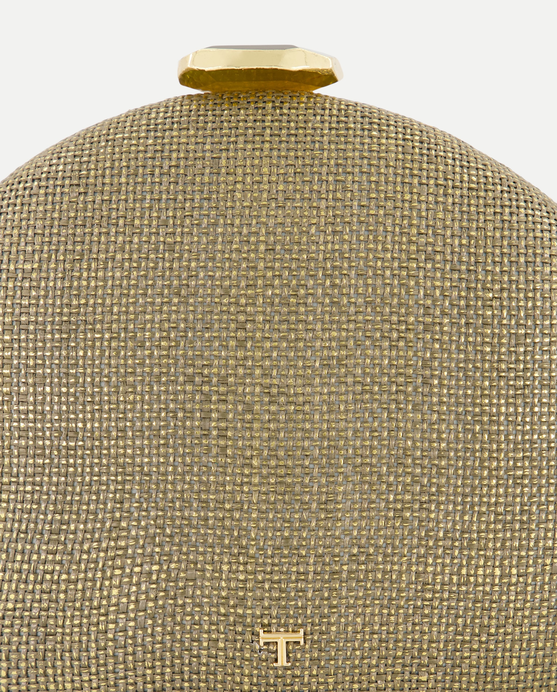 Mala Clutch Oval com Joia 370 Ocre-3