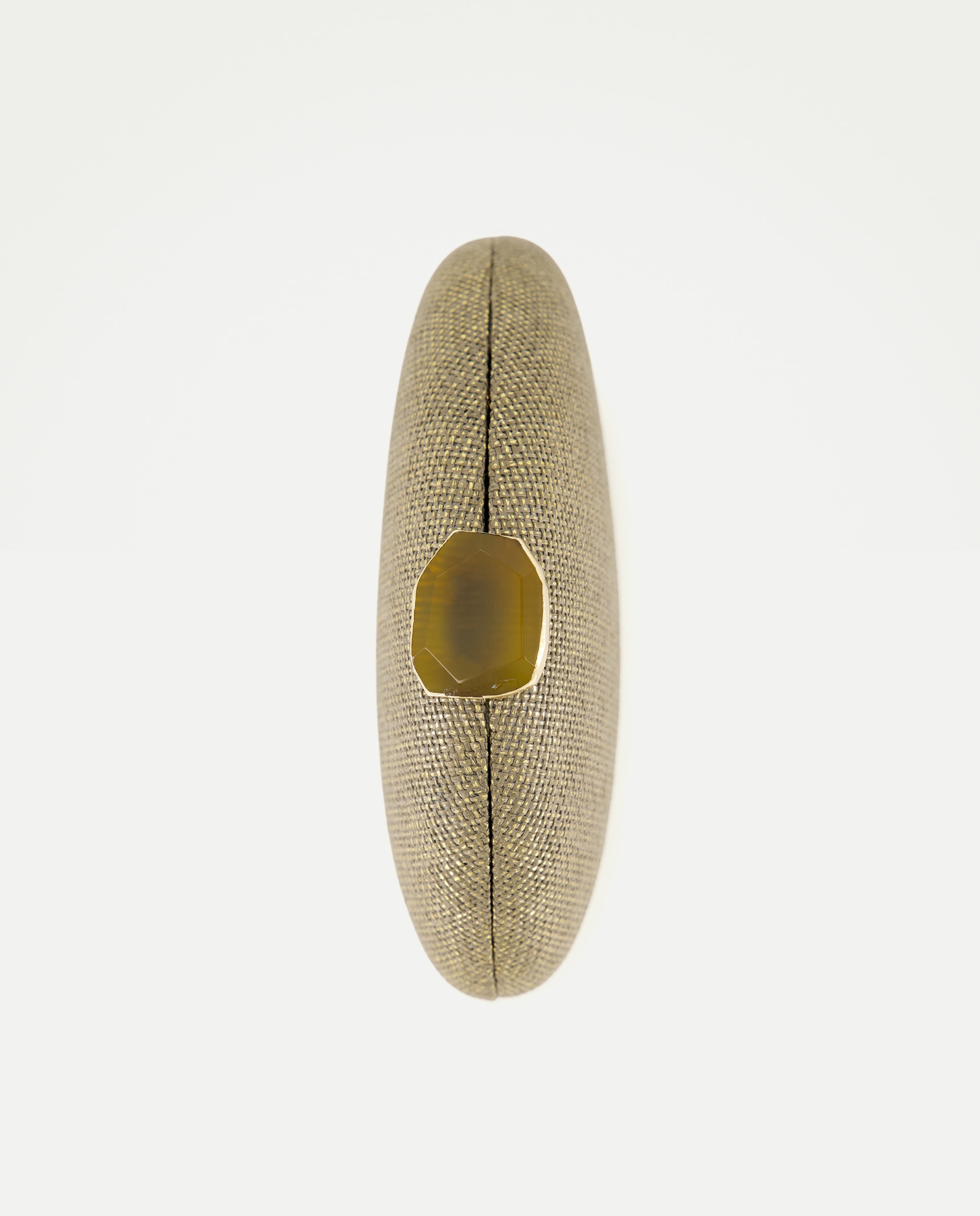 Mala Clutch Oval com Joia 370 Ocre-4