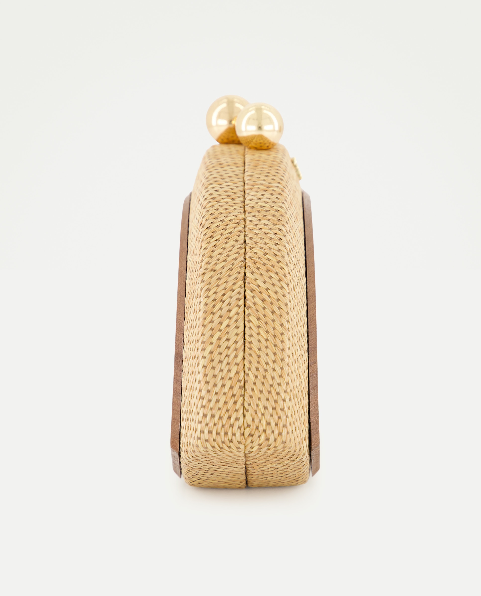 Mala Clutch Combinada com Madeira 120 Cru-2