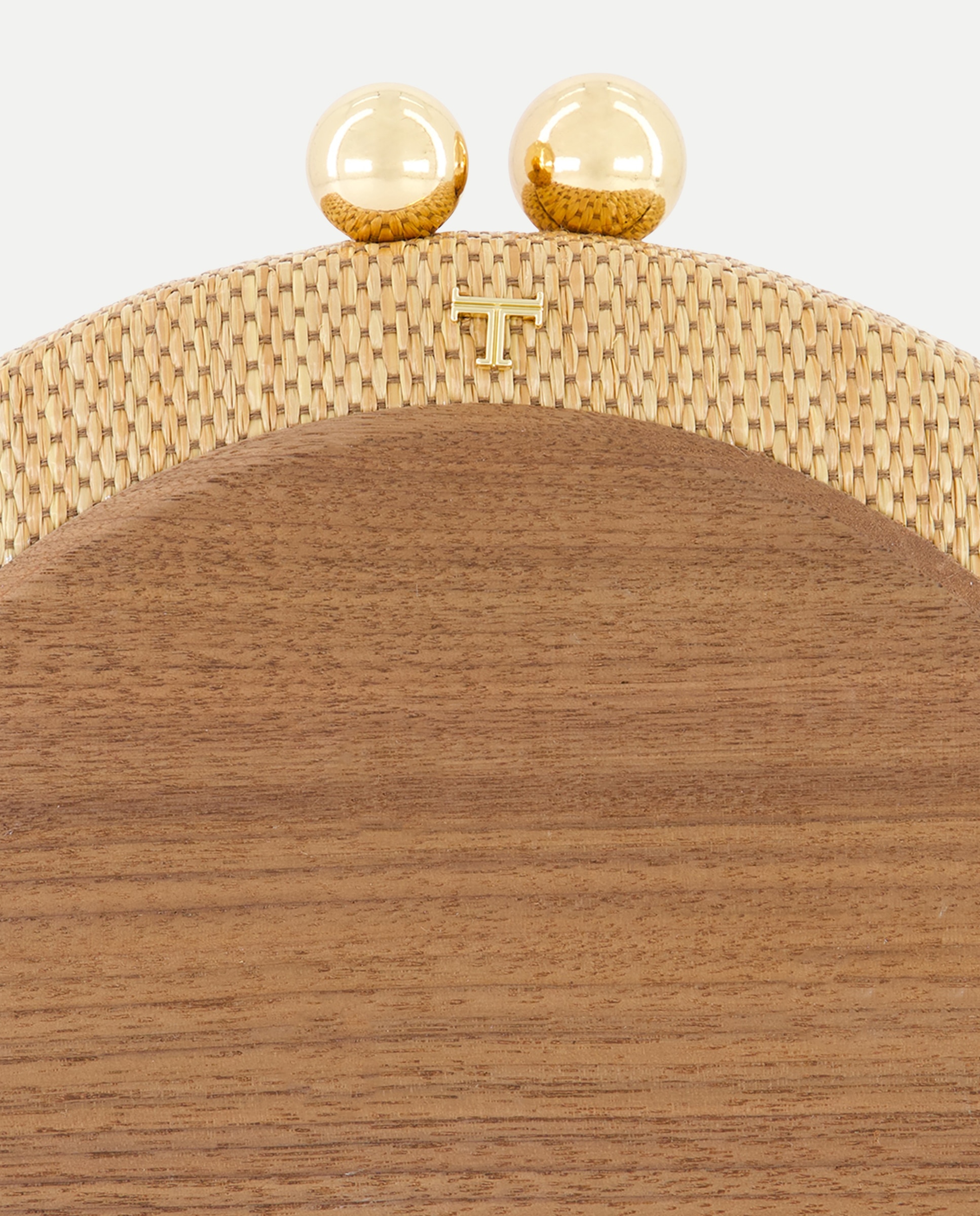 Mala Clutch Combinada com Madeira 120 Cru-3