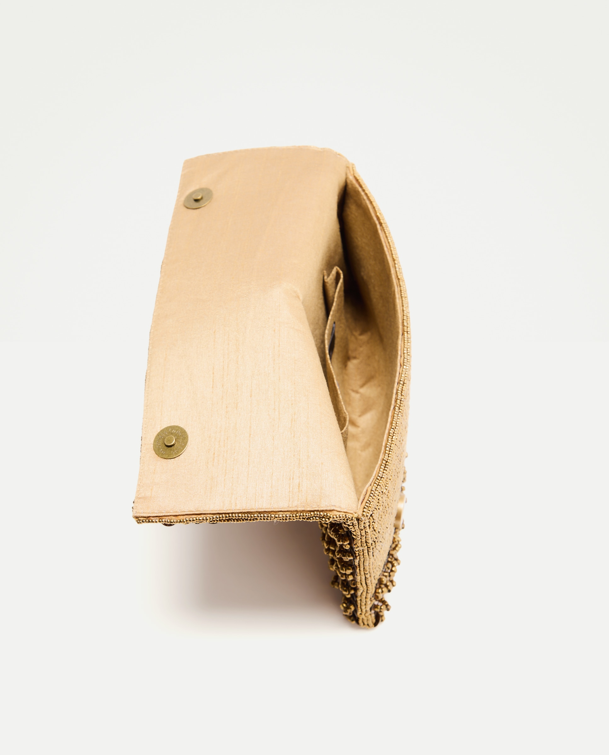 Mala Clutch Tipo Carteira com Brilhos 390 Ouro-5