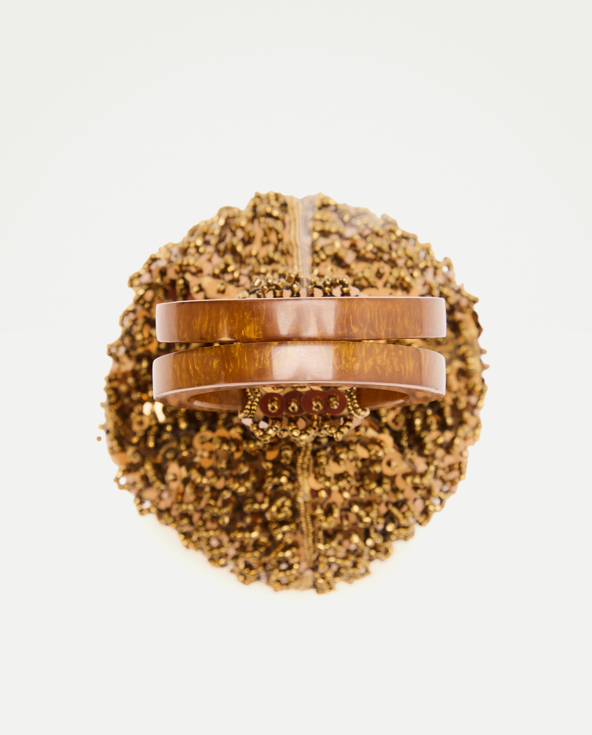 Mala Tipo Saco com Pulseira e Brilhos 390 Ouro-4