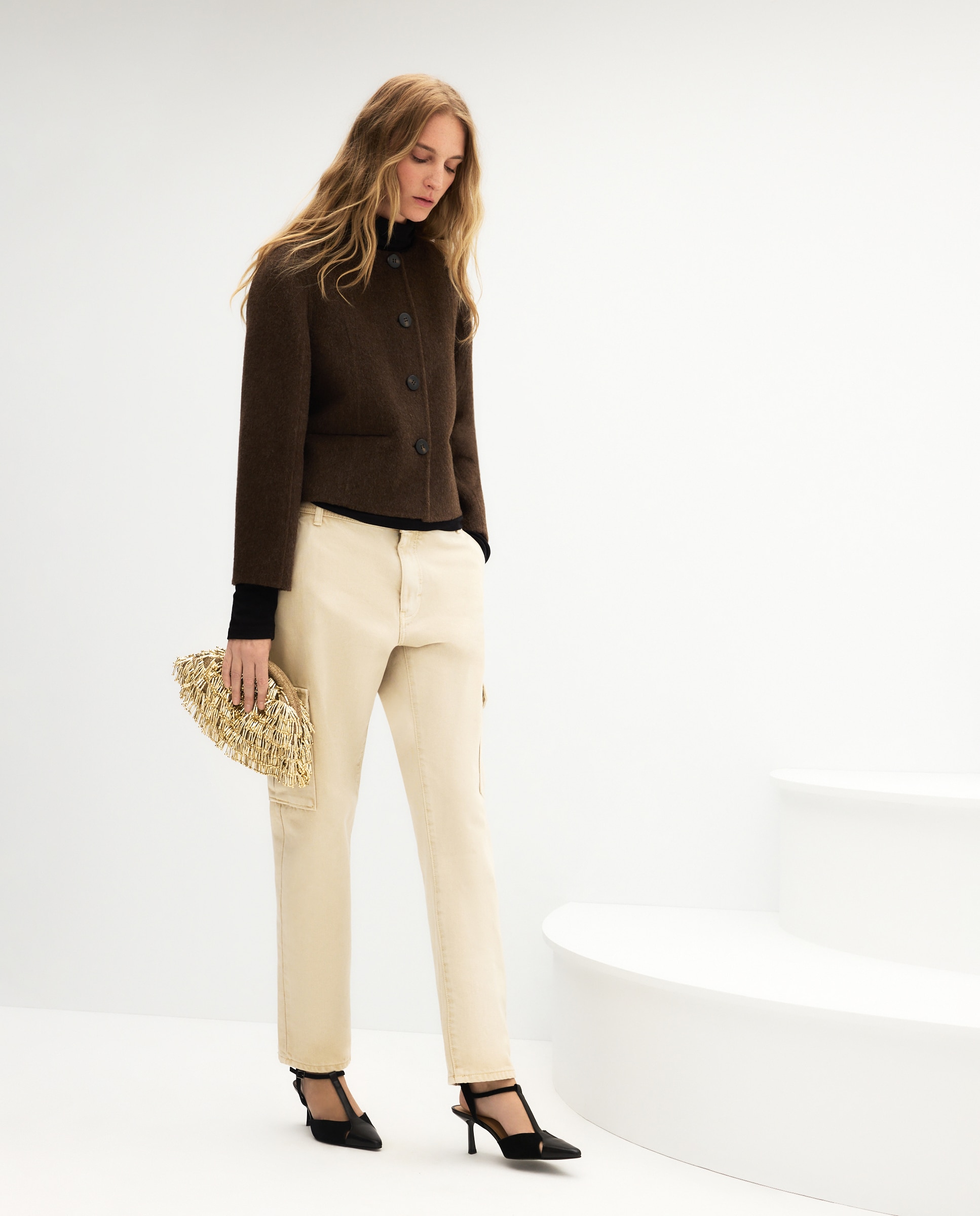 Bolso de fiesta con abalorios metalizados - Latouche - 390 Oro 390 Oro-7
