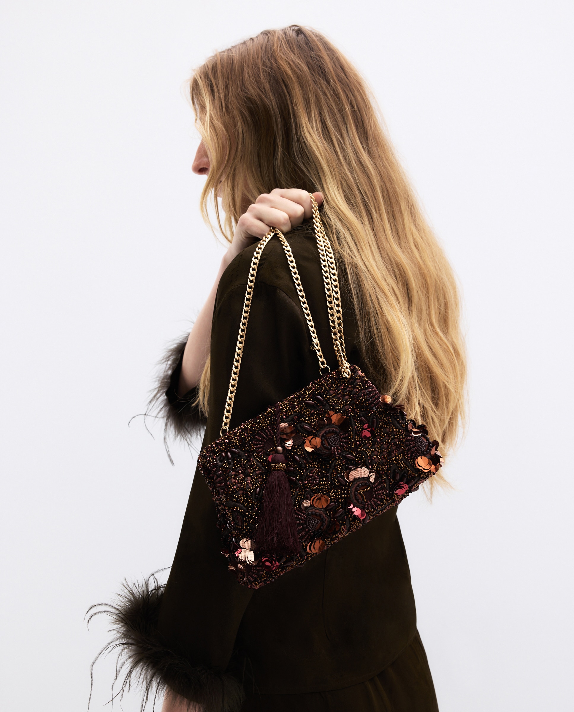 Bolso de fiesta con abalorios - Latouche - 390 Oro 390 Oro-8